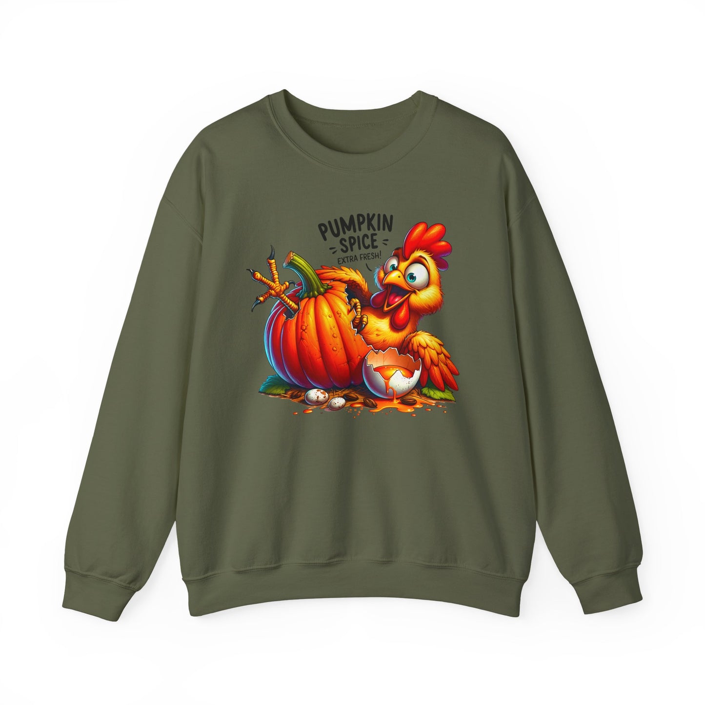 🎃🐔 Pumpkin Spice Chicken Sweatshirt – Funny Fall Extra Fresh Design 🍂