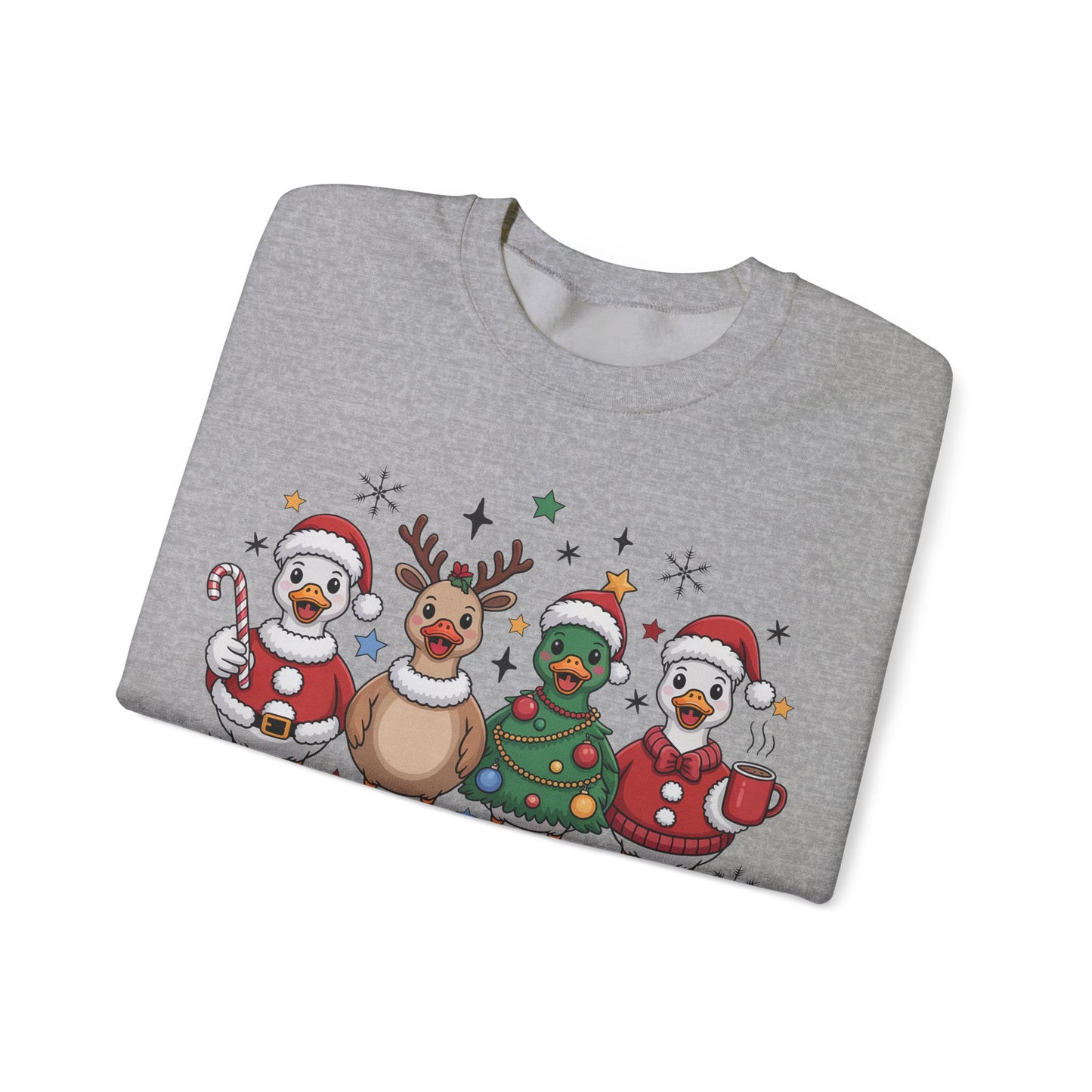 🎄🦆 Christmas Ducks Sweatshirt – Funny Holiday Farm Animal Crewneck 🎁