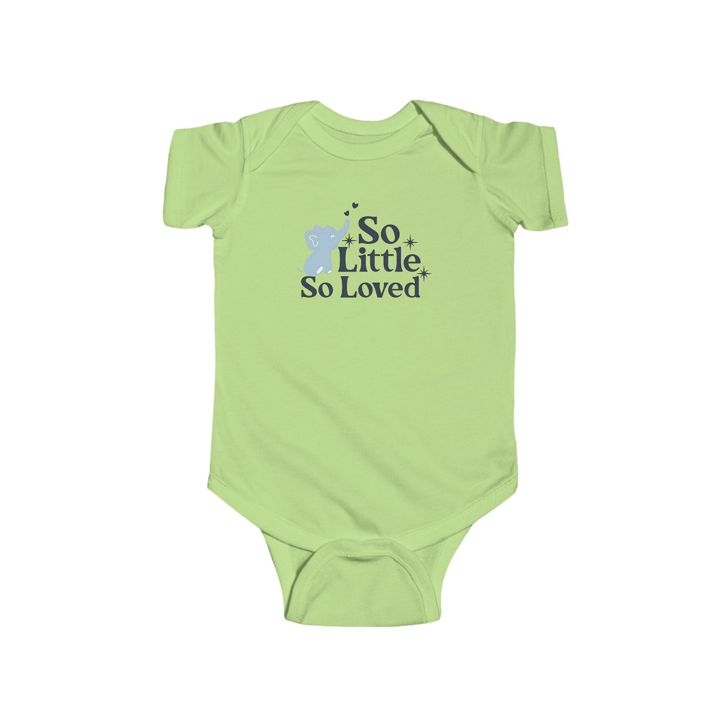 Mono de bebé con elefantito So Little So Loved | Body para bebé | Regalo para baby shower | Conjunto para recién nacido | Disponible en orgánico