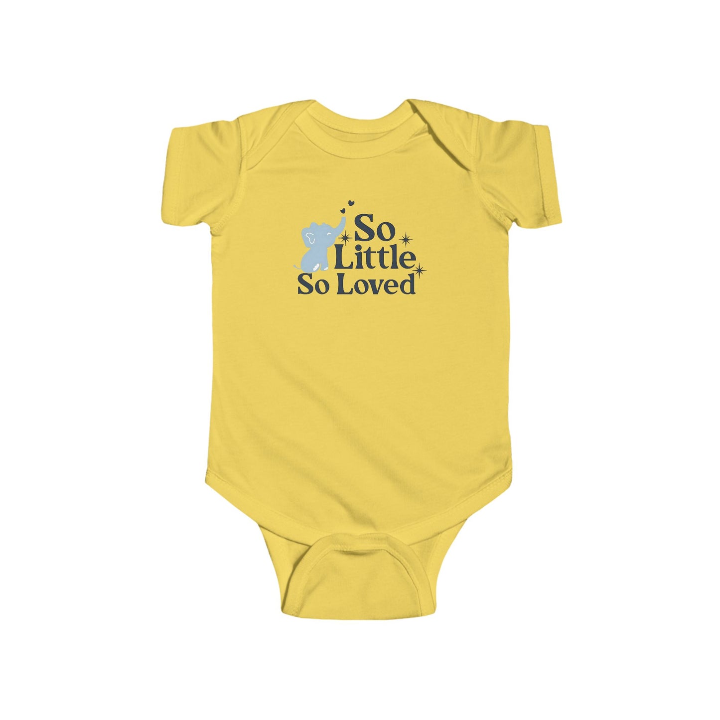 Mono de bebé con elefantito So Little So Loved | Body para bebé | Regalo para baby shower | Conjunto para recién nacido | Disponible en orgánico