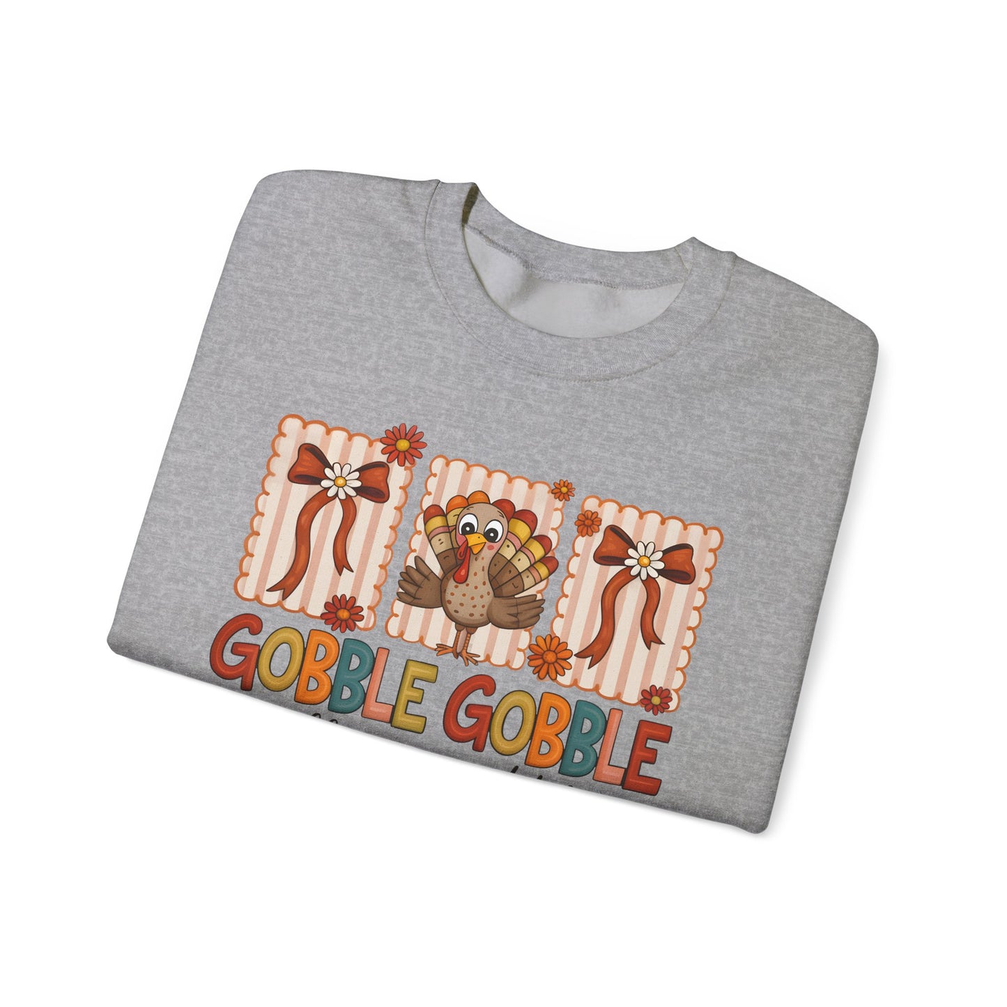🦃✨ Gobble Gobble Till You Wobble Sweatshirt – Cute Turkey Fall Vibes 🍁🧡