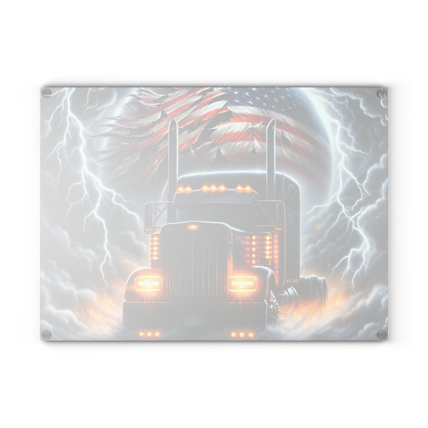 🚛⚡ American Trucker Storm Cutting Board – Power and Pride for Your Kitchen 🇺🇸