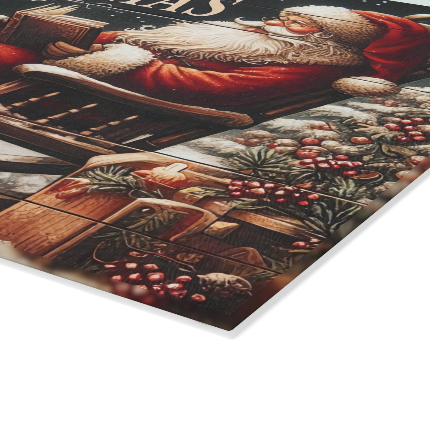🎅✨ ’Twas the Night Before Christmas Santa Cutting Board – Cozy Holiday Magic for Your Kitchen 🎄🔥