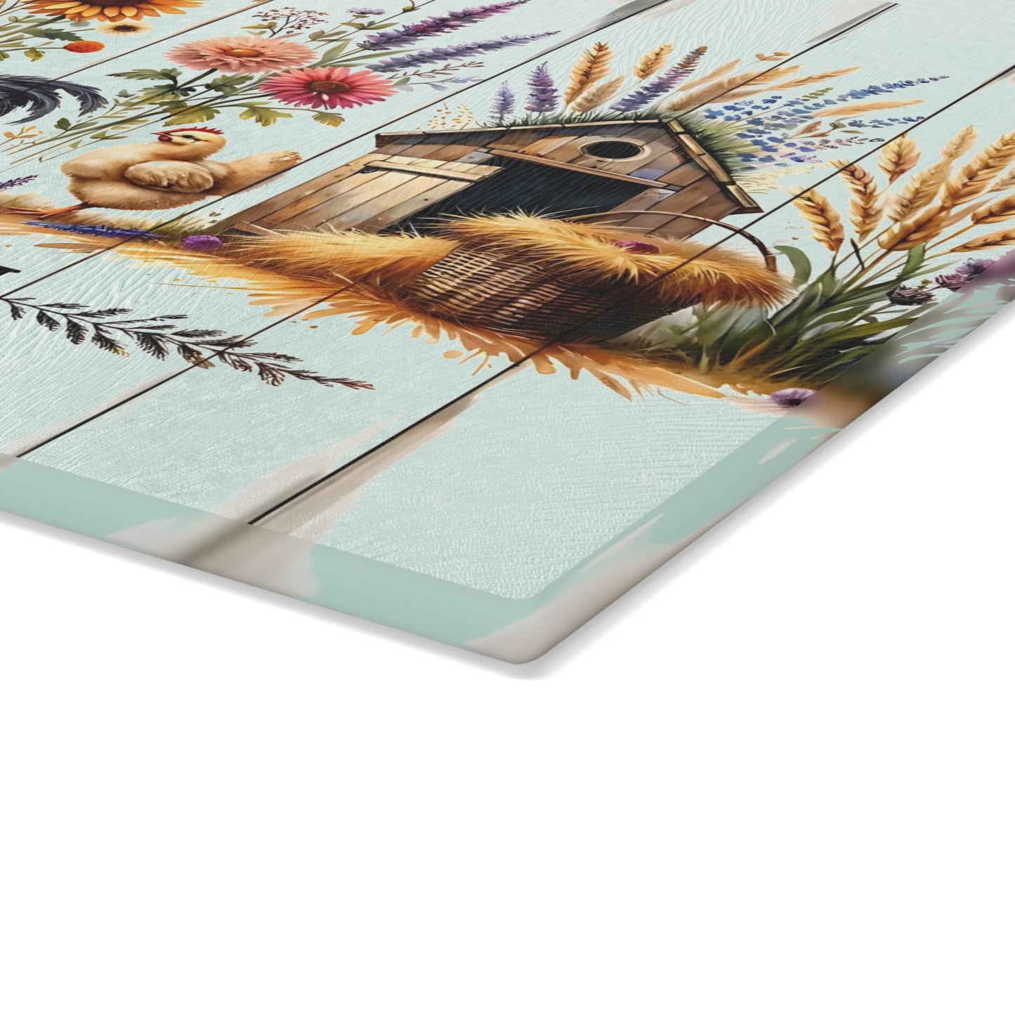 🐓🌾 Farm Fresh Cutting Board – Rustic Rooster & Countryside Charm 🥚🌸