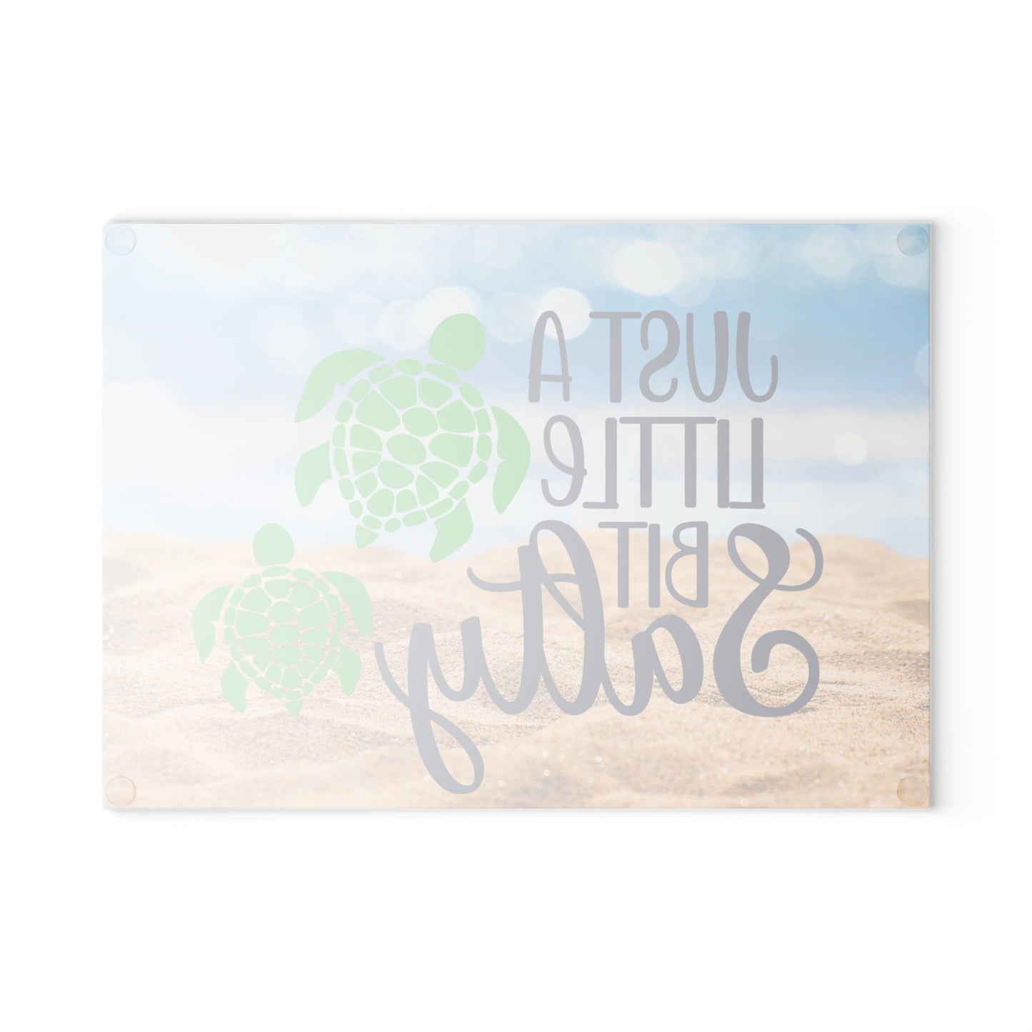 Just a Little Bit Salty Glass Cutting Board – Sea Turtle Beach Design