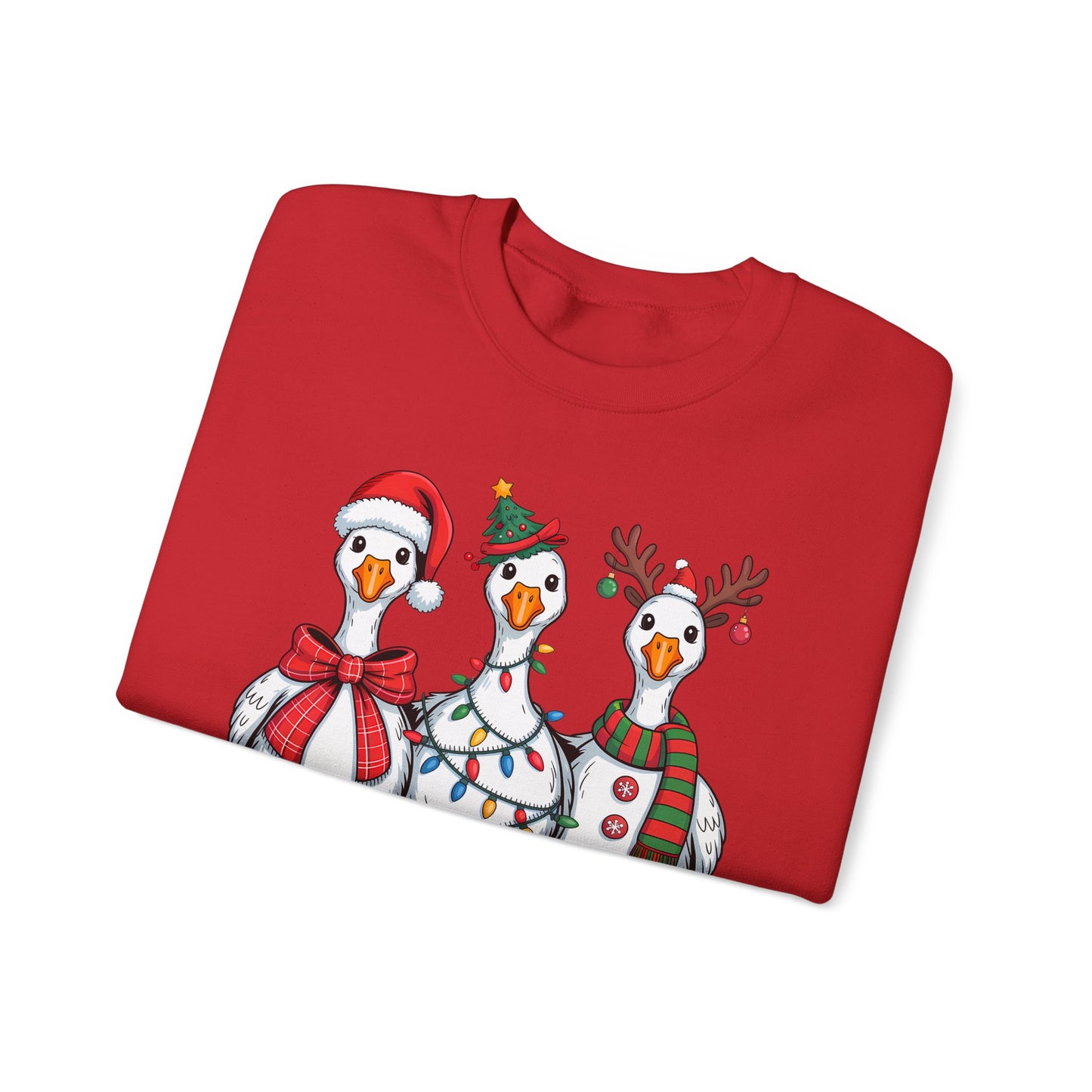 🪿🎄 Festive Goose Trio Sweatshirt – Whimsical Holiday Cheer in Cozy Style