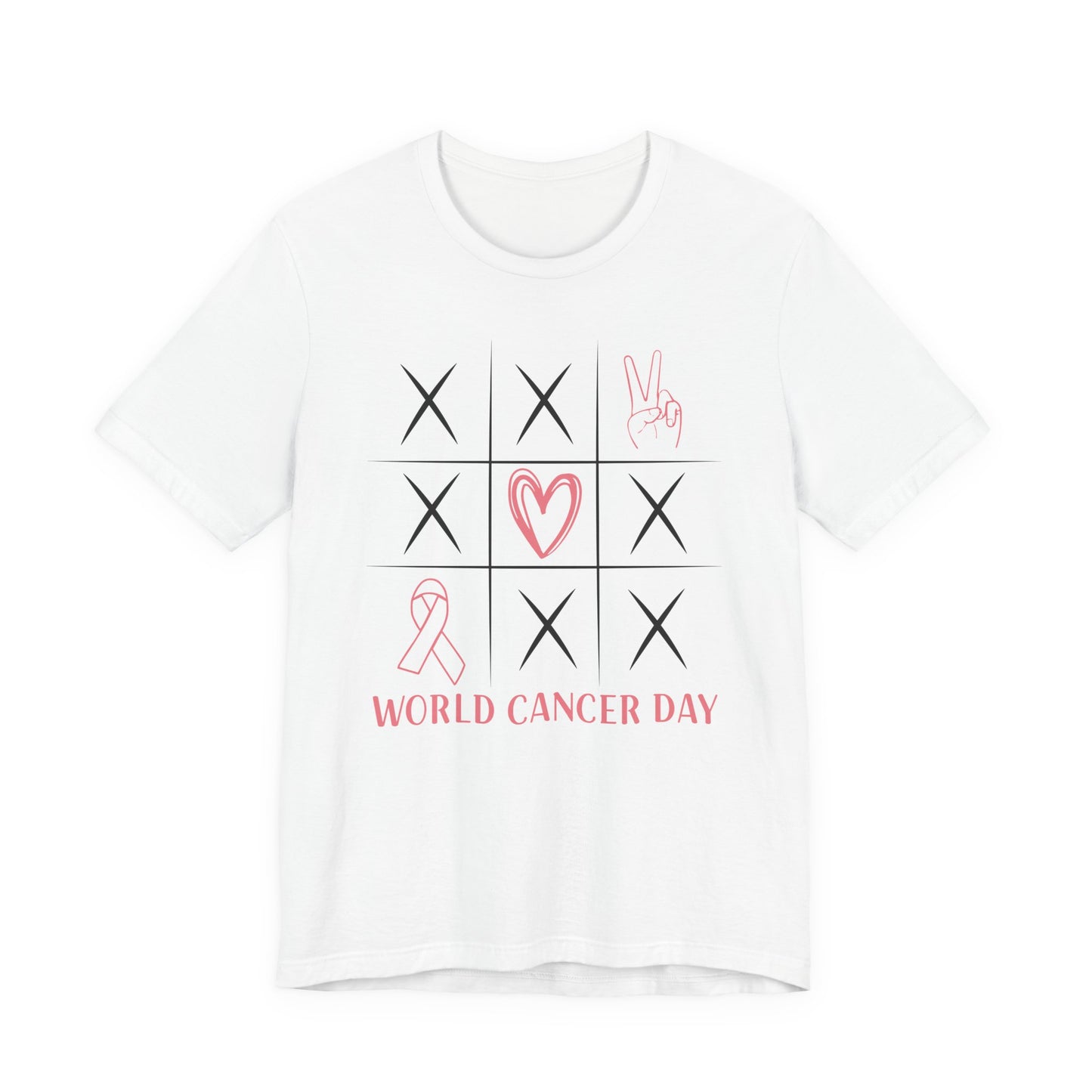 🎗️ World Cancer Day Awareness T-Shirt – Peace, Love & Hope 💕