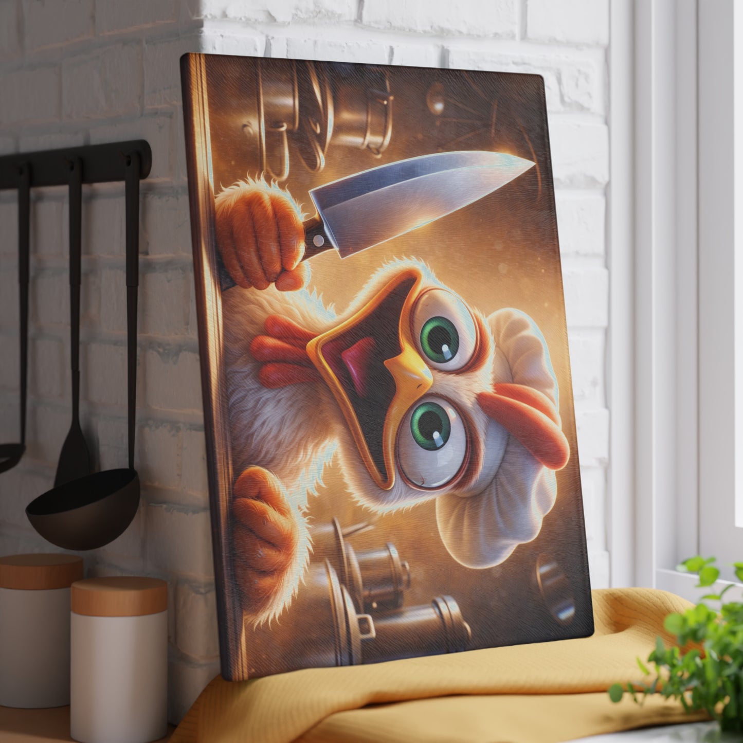 Crazy Chicken Chef Cutting Board – Whisking Up Chaos in the Kitchen!