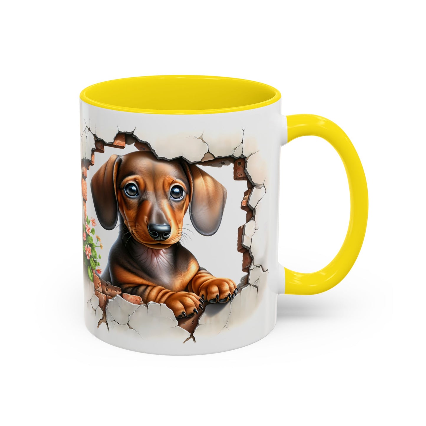 🐾🌭 Dachshund Puppy Accent Mug – Adorable Doxie Coffee Cup ☕❤️