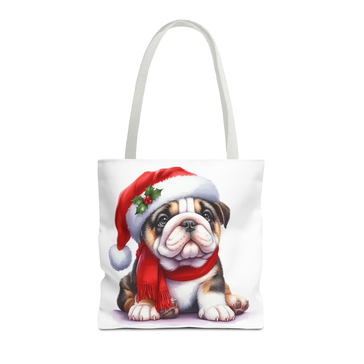 🎅 Bulldog Christmas Tote Bag – Cozy Holiday Style for Dog Lovers 🐾
