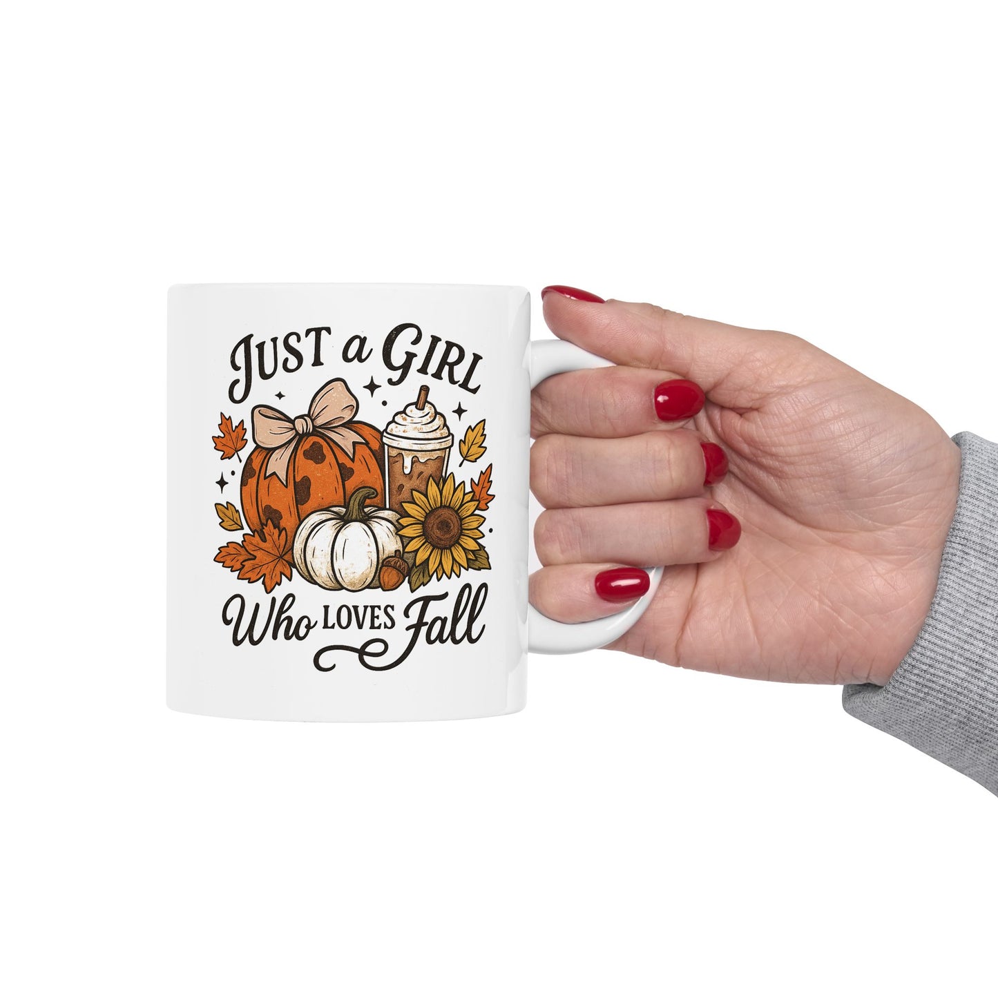 🍂🎃 Just a Girl Who Loves Fall – Cozy Autumn Ceramic Cup ✨☕