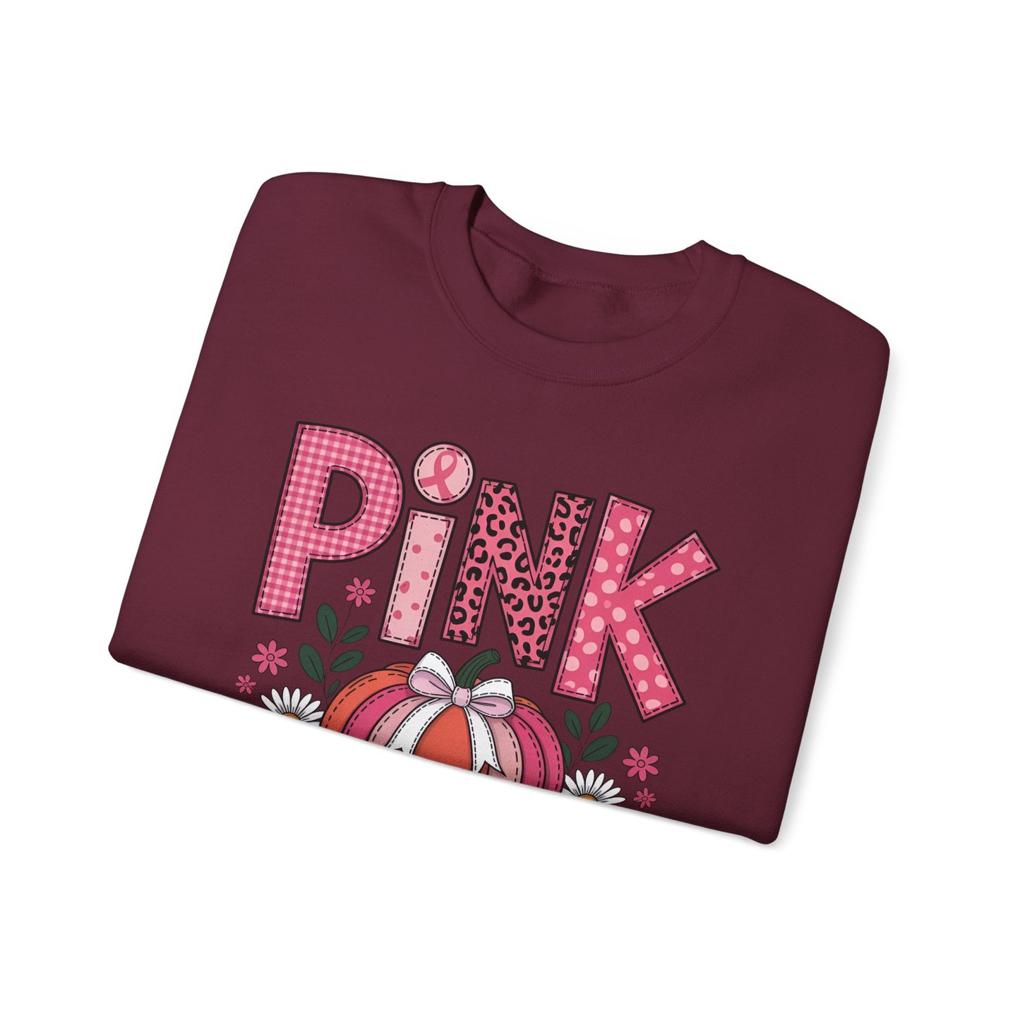 🎃🎀 Pink Out Pumpkin Sweatshirt – Fall Breast Cancer Awareness