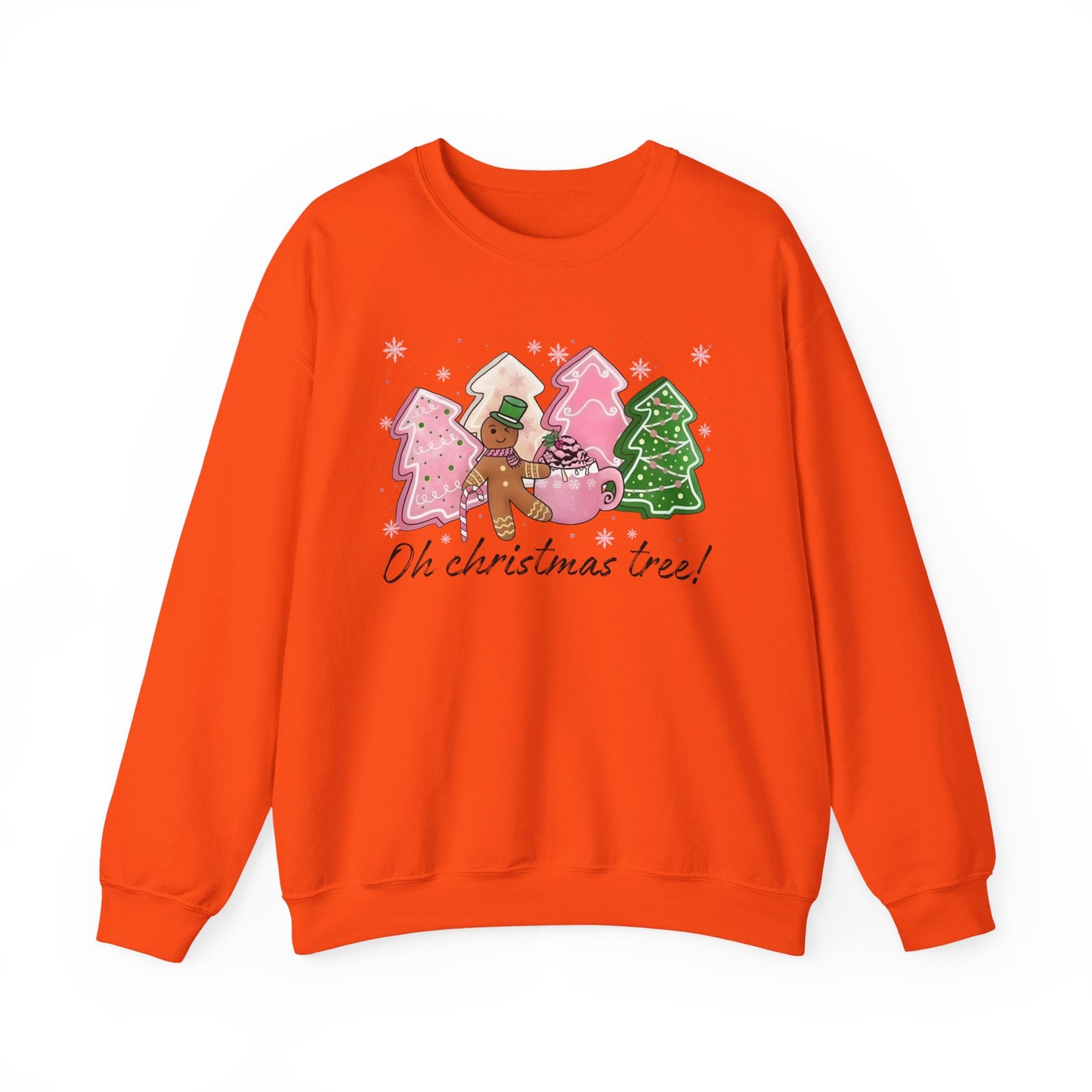 🎄🍪 Oh Christmas Tree! Gingerbread & Cocoa Crewneck – Sweet Holiday Cookie Lover Gift