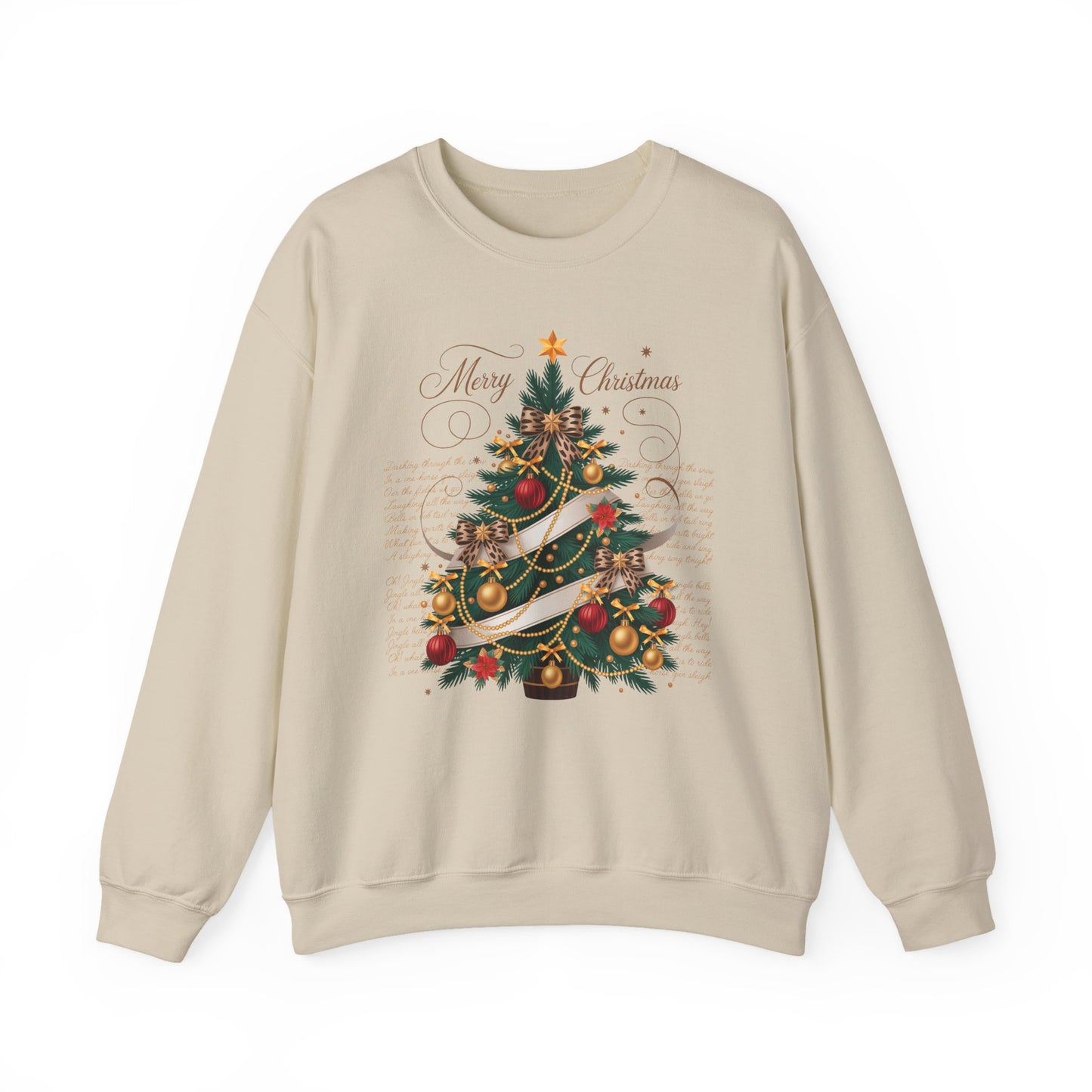 🎄✨ Merry Christmas Tree Sweatshirt – Classic Festive Elegance for 2025 ✨🎅