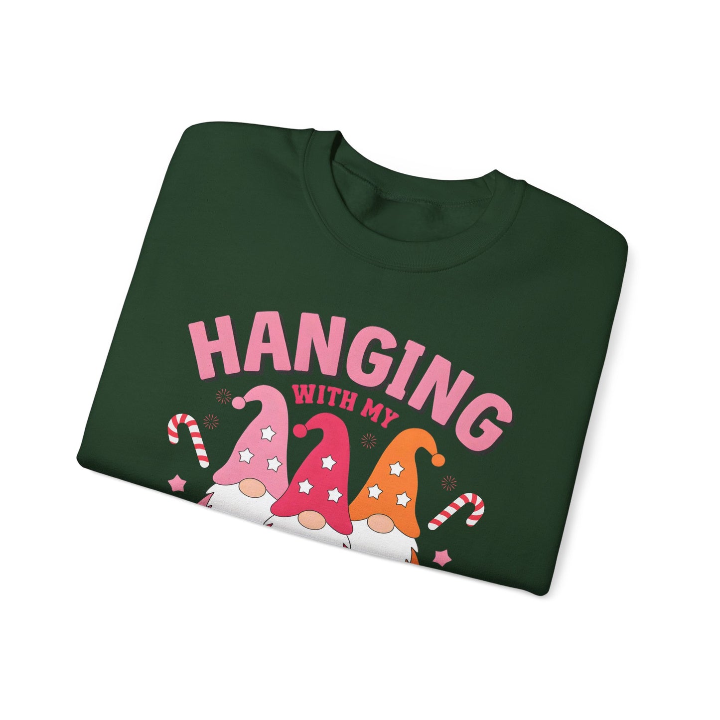 🎀 Hanging With My Gnomies Women’s Sweatshirt – Cute Holiday Matching Vibes