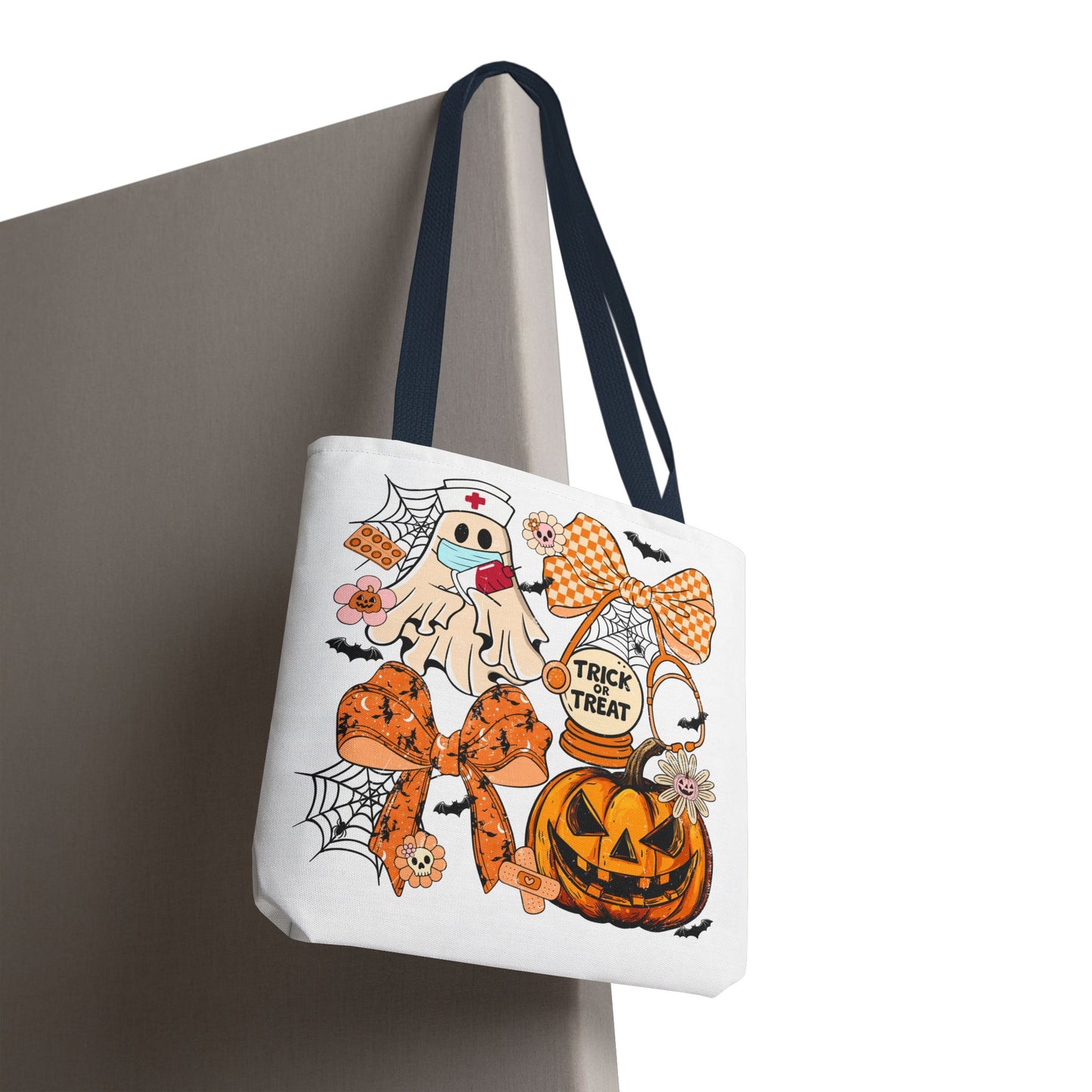 🩺 Nurse Ghost Tote Bag – Spooky Season Meets Healthcare Heroes 👻👜