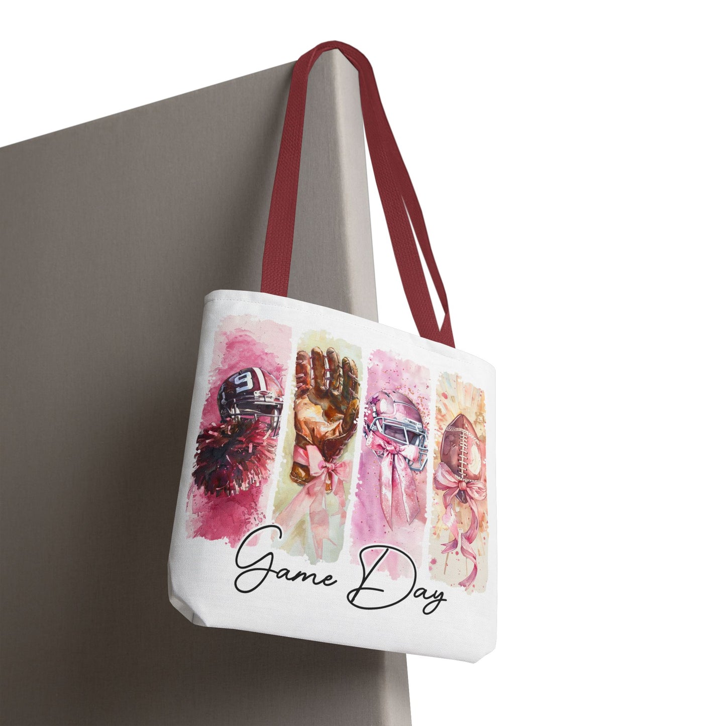 🏈 Game Day Pink Ribbon Tote Bag – Football & Pink Power 💖👜