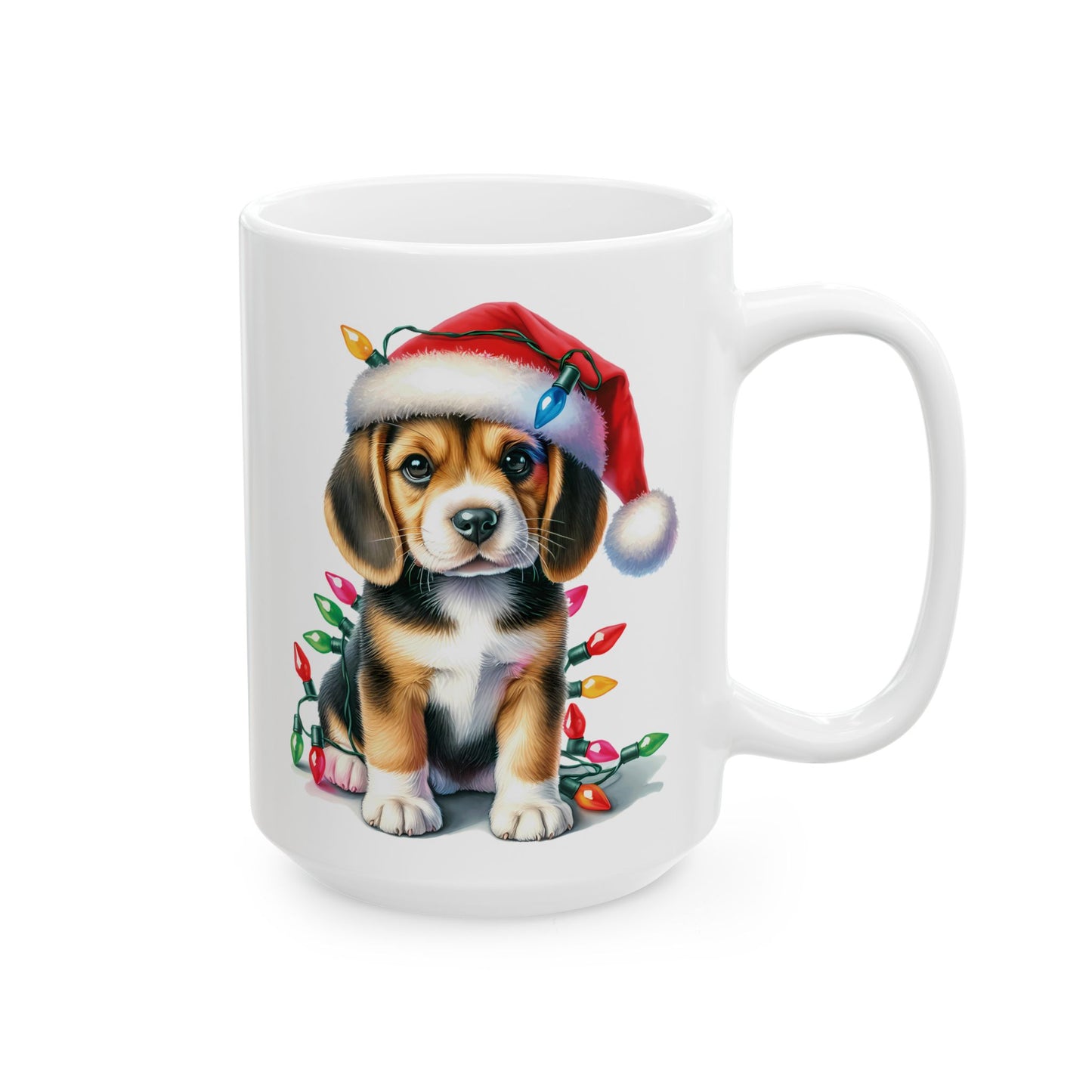 🎄 Beagle Christmas Mug – Holiday Joy with a Festive Hound 🐾