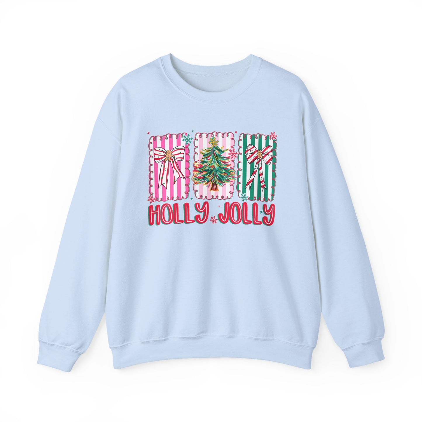 🎀✨ Holly Jolly Retro Sweatshirt – Festive Bows & Christmas Cheer