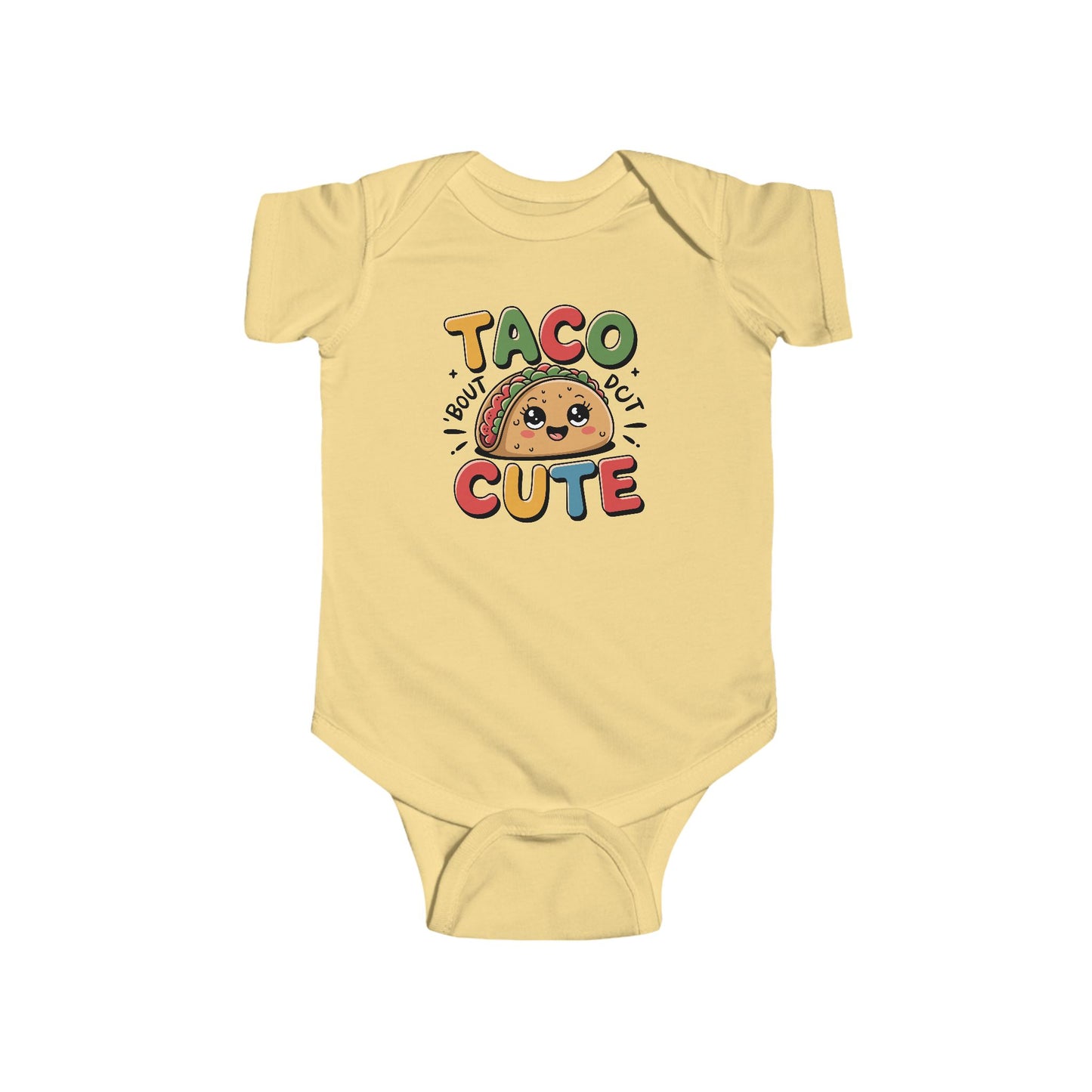 Taco ’Bout Cute (Bright Colors) Baby Onesie – Kawaii Foodie Outfit for Your Little Snack 🌮✨