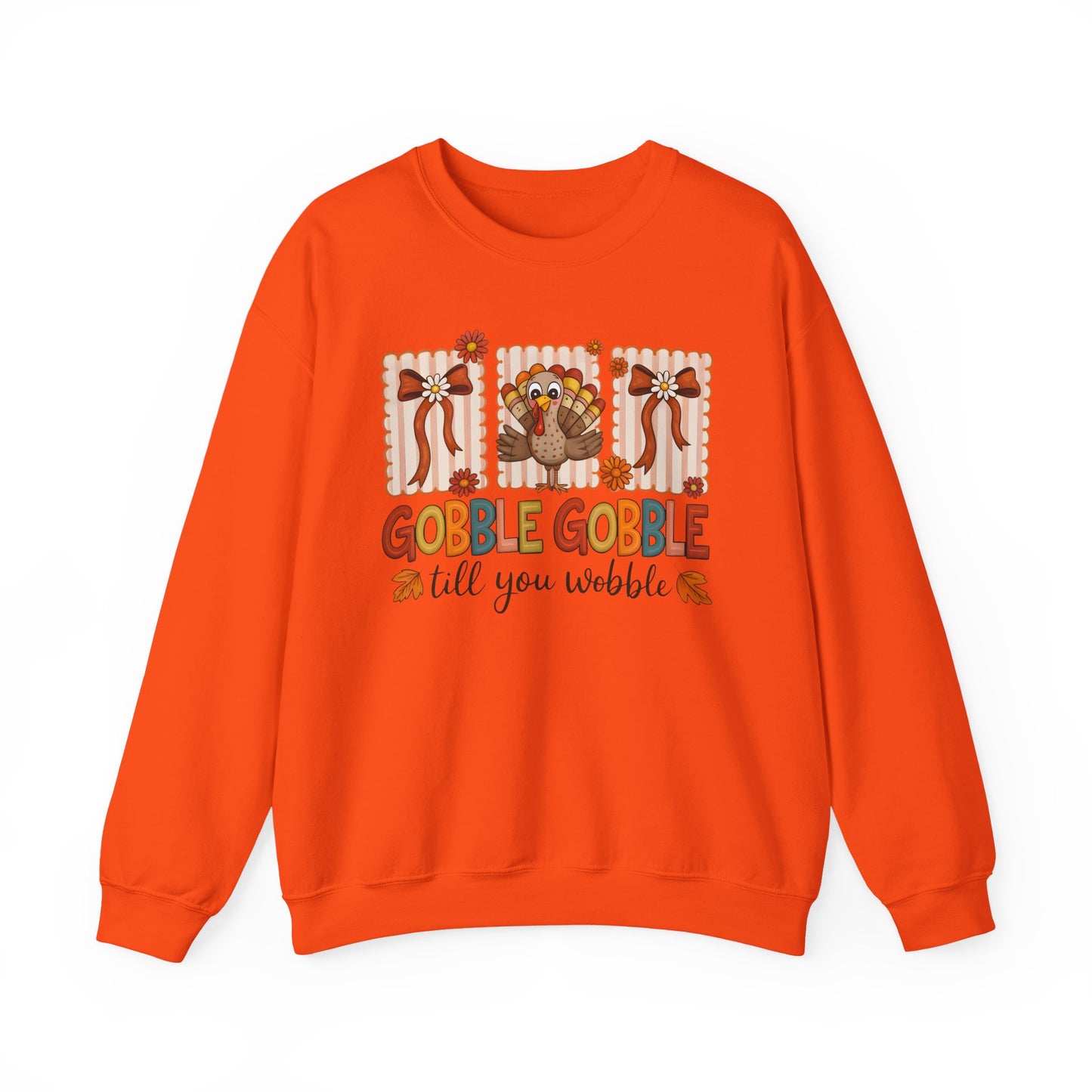 🦃✨ Gobble Gobble Till You Wobble Sweatshirt – Cute Turkey Fall Vibes 🍁🧡