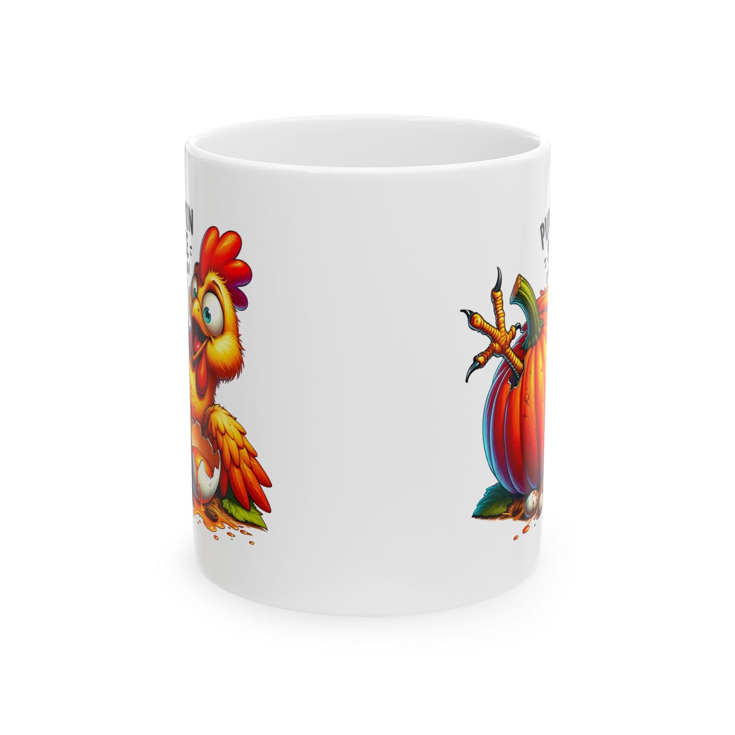 🐔🎃 Pumpkin Spice Extra Fresh Chicken Mug – Funny Fall Coffee Cup ✨☕