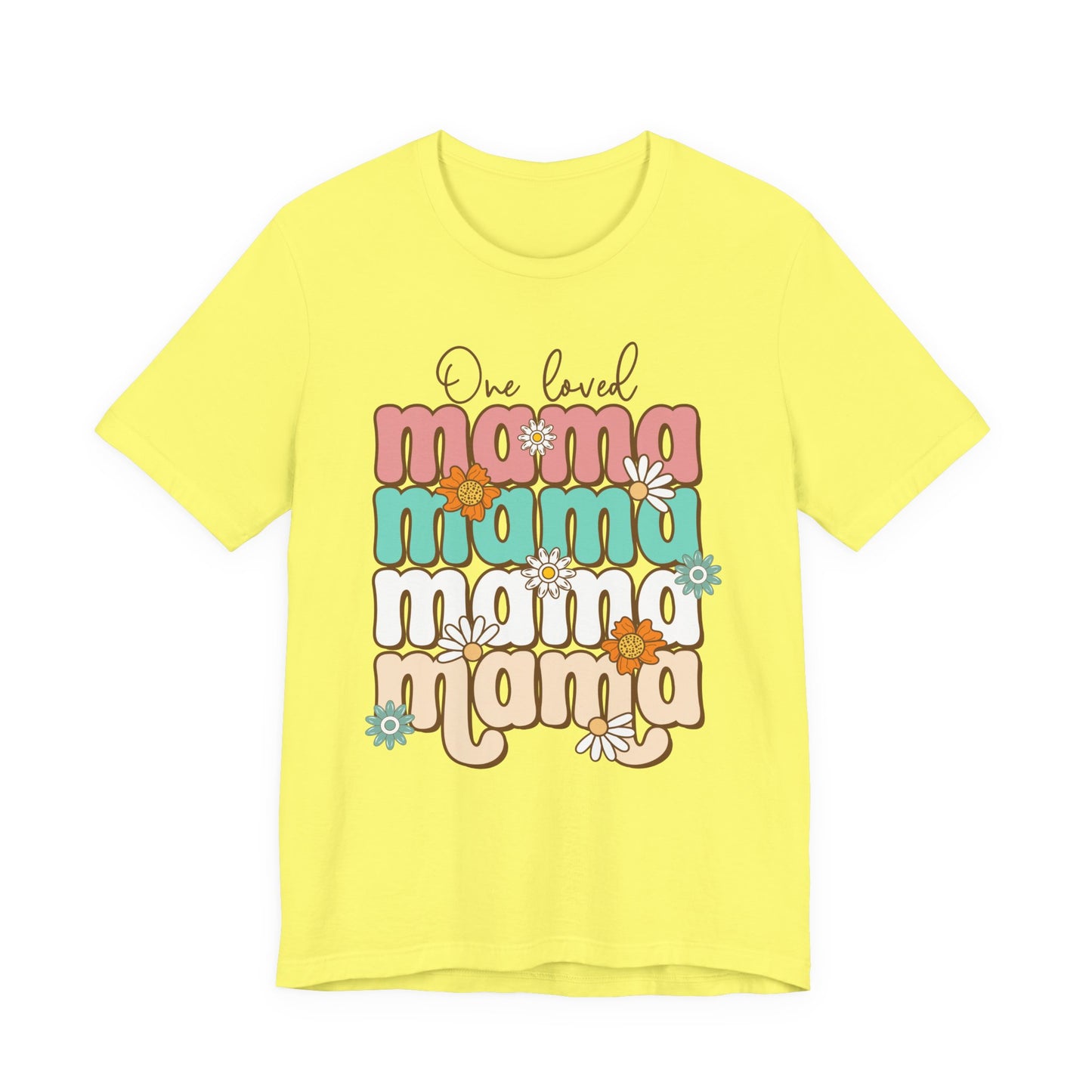 👕 Mama, Mama, Mama, Mama Boho-Style T-Shirt – Joyful Chaos of Motherhood 🌿