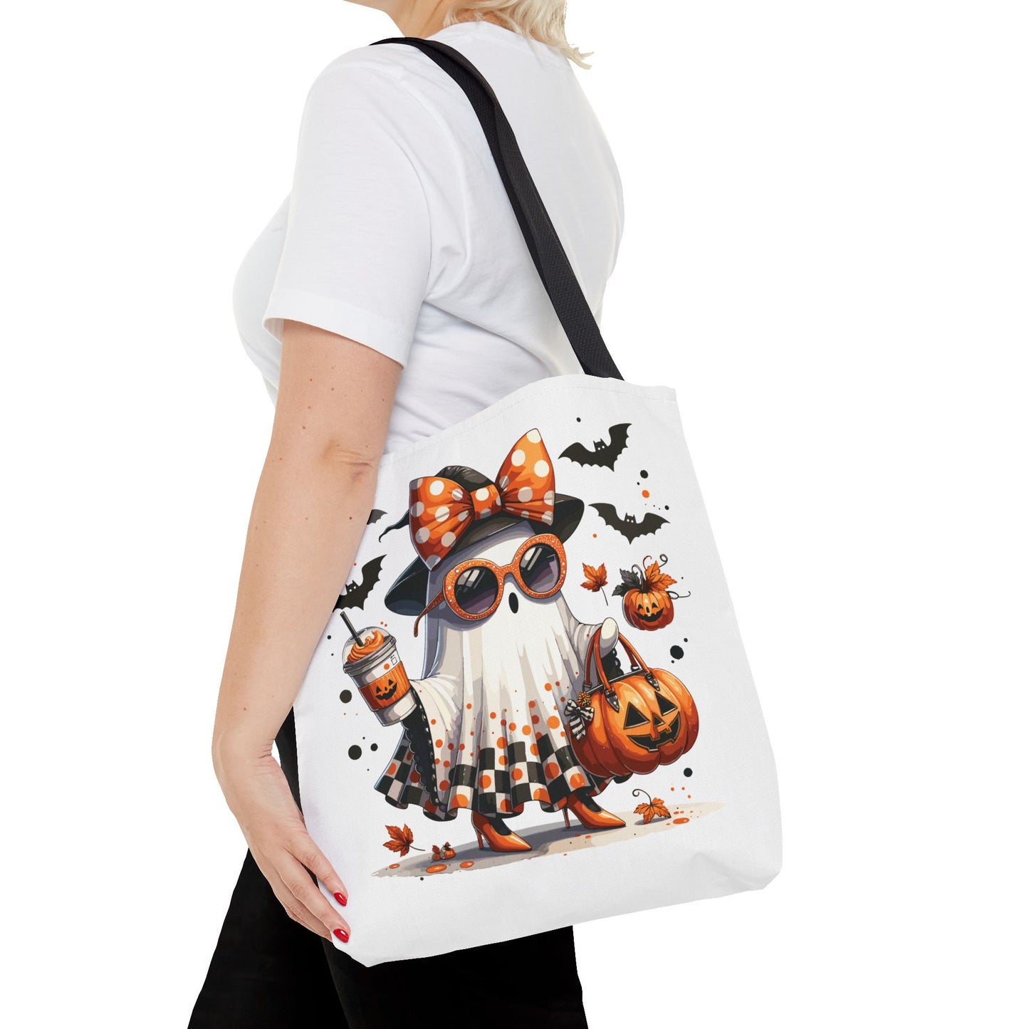 🧡 Chic Ghost Halloween Tote Bag – Sassy, Stylish & Spook-tacular 👻🎃