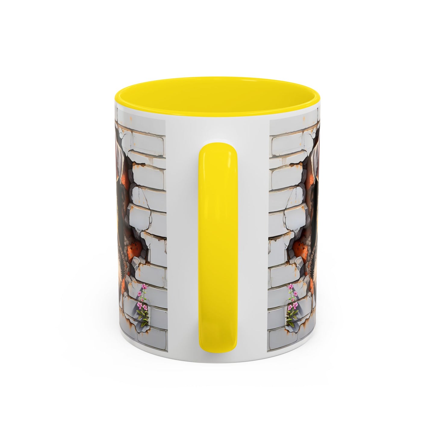 🎀🐶 Schnauzer Puppy Accent Mug – Cute Peek-Through Dog Design for Animal Lovers ☕💖