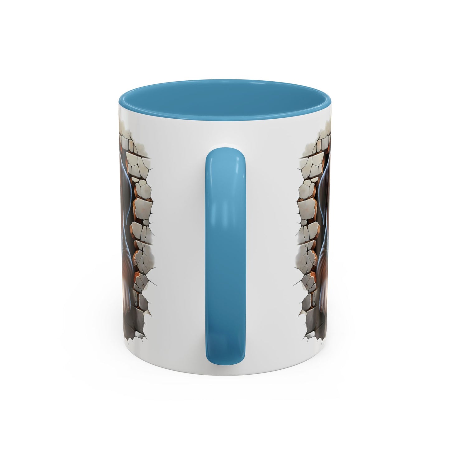 🎀🐶 English Bulldog Puppy Accent Mug – Cute Peek-Through Dog Design for Animal Lovers ☕💖