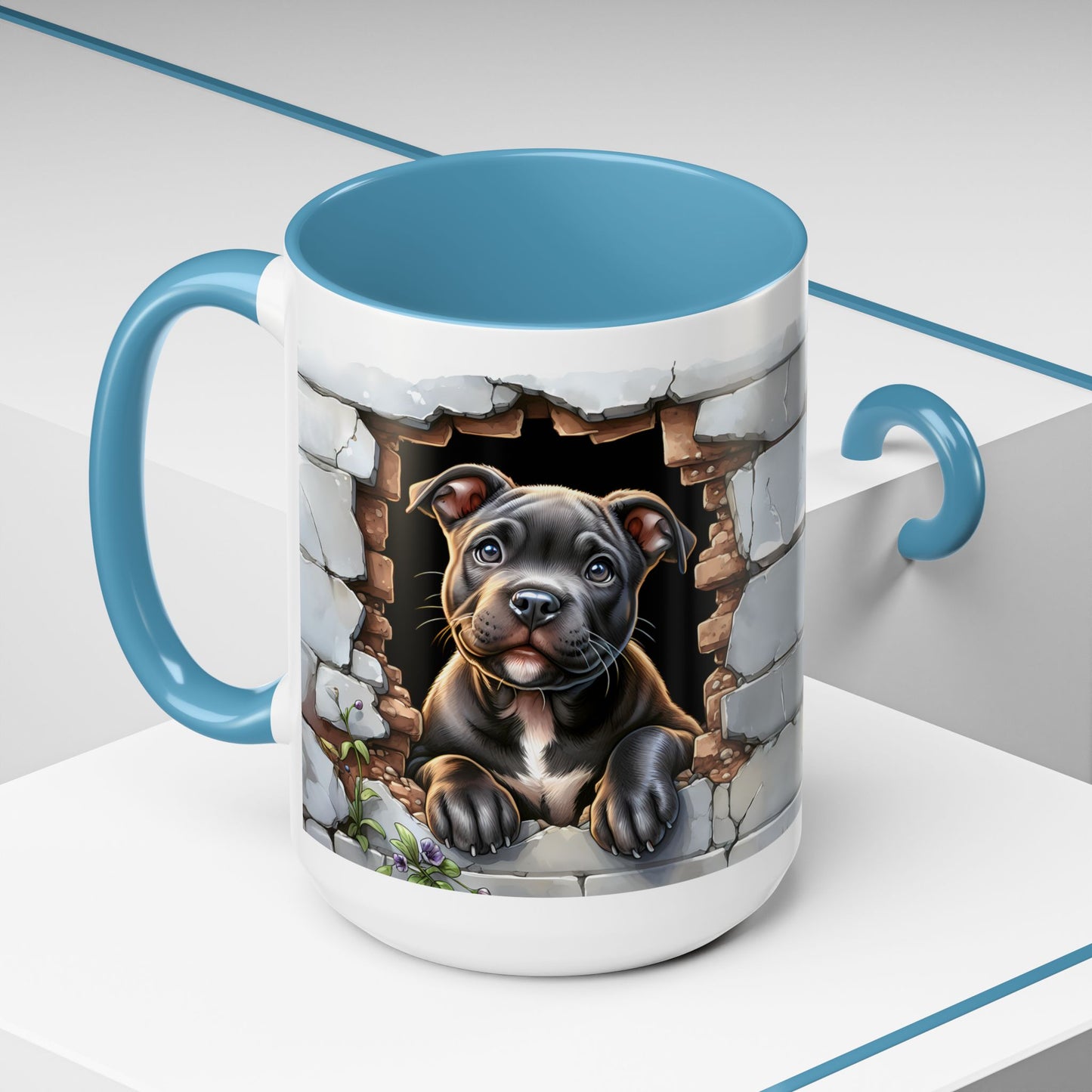 🐶☕ Pit Bull Puppy Accent Mug – Cute Breakthrough Pup Design ✨