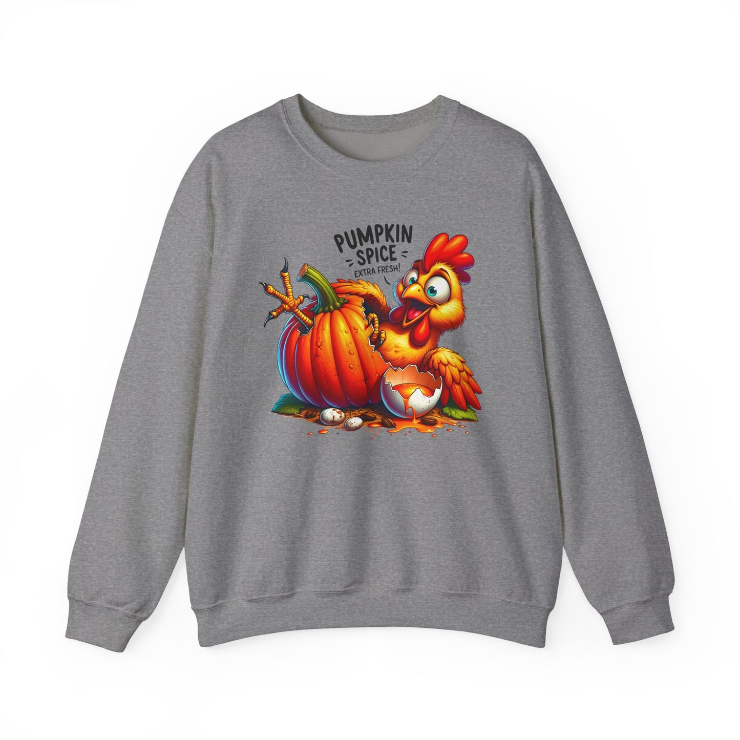 🎃🐔 Pumpkin Spice Chicken Sweatshirt – Funny Fall Extra Fresh Design 🍂