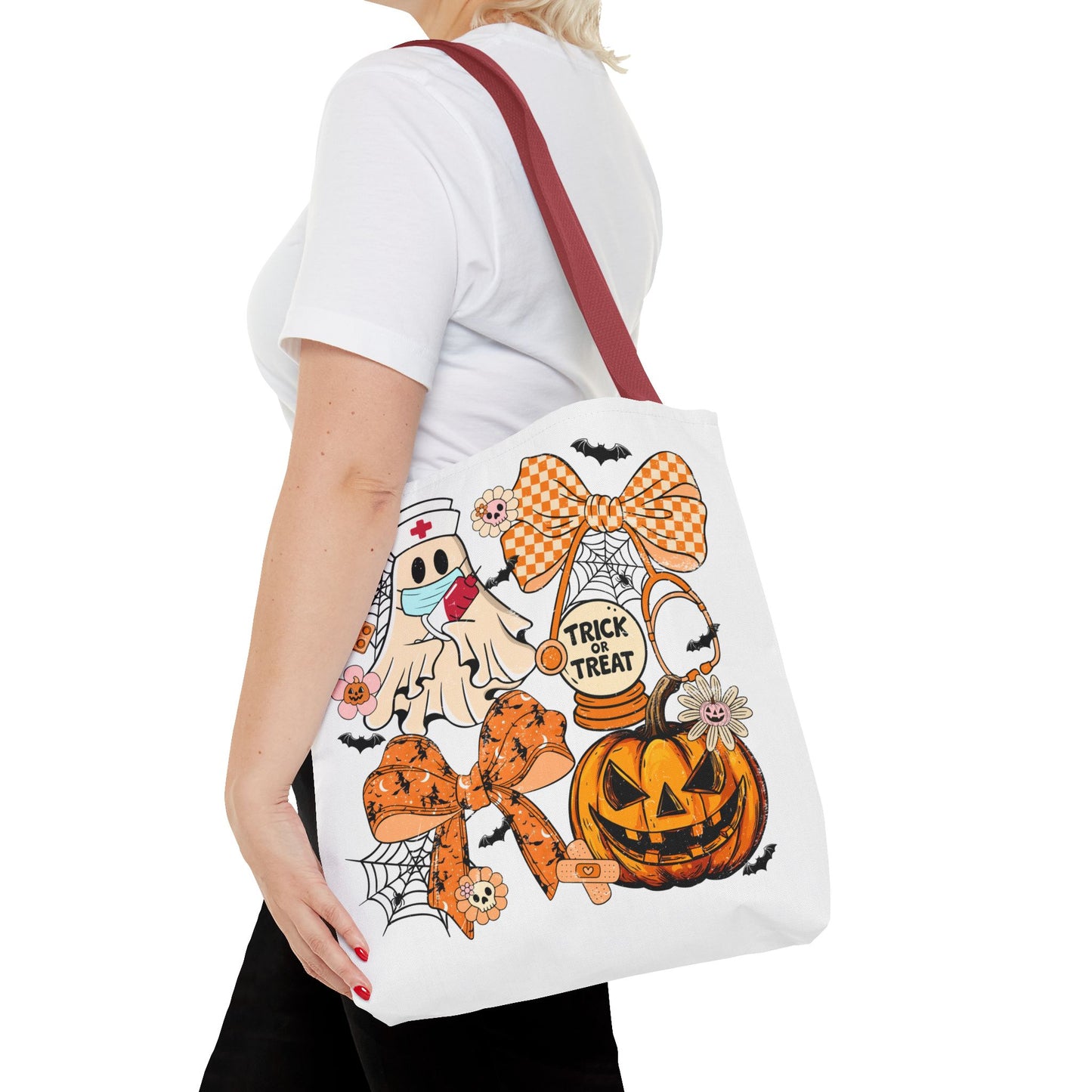 🩺 Nurse Ghost Tote Bag – Spooky Season Meets Healthcare Heroes 👻👜