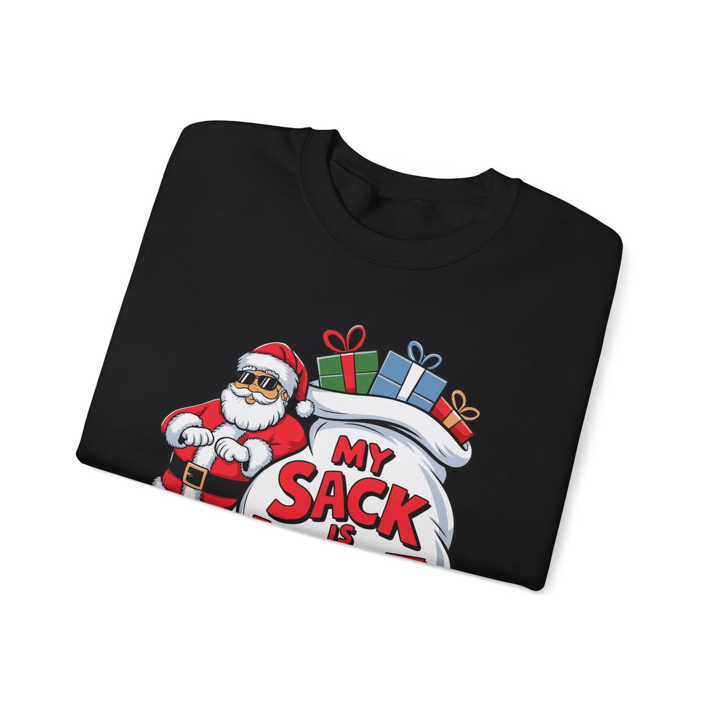 🎅😂 My Sack Is Huge Sweatshirt – Funny Santa Christmas Pullover for Men