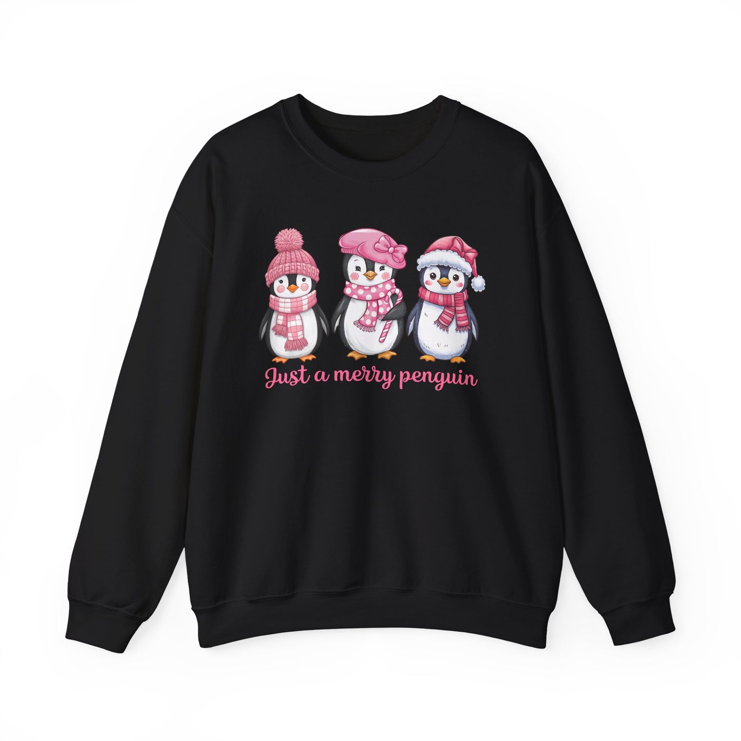 🐧✨ Just a Merry Penguin Sweatshirt – Cute Winter Friends in Pink ❄️💖