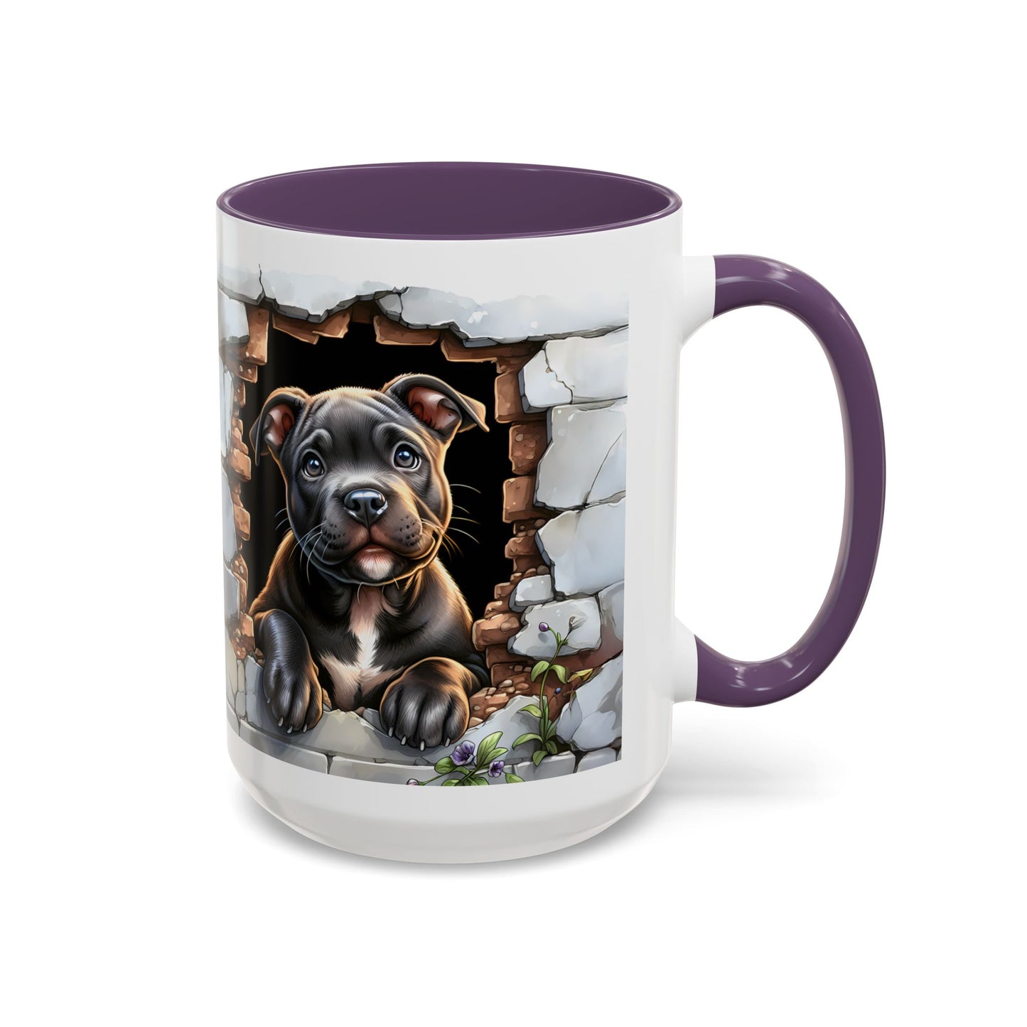🐶☕ Pit Bull Puppy Accent Mug – Cute Breakthrough Pup Design ✨
