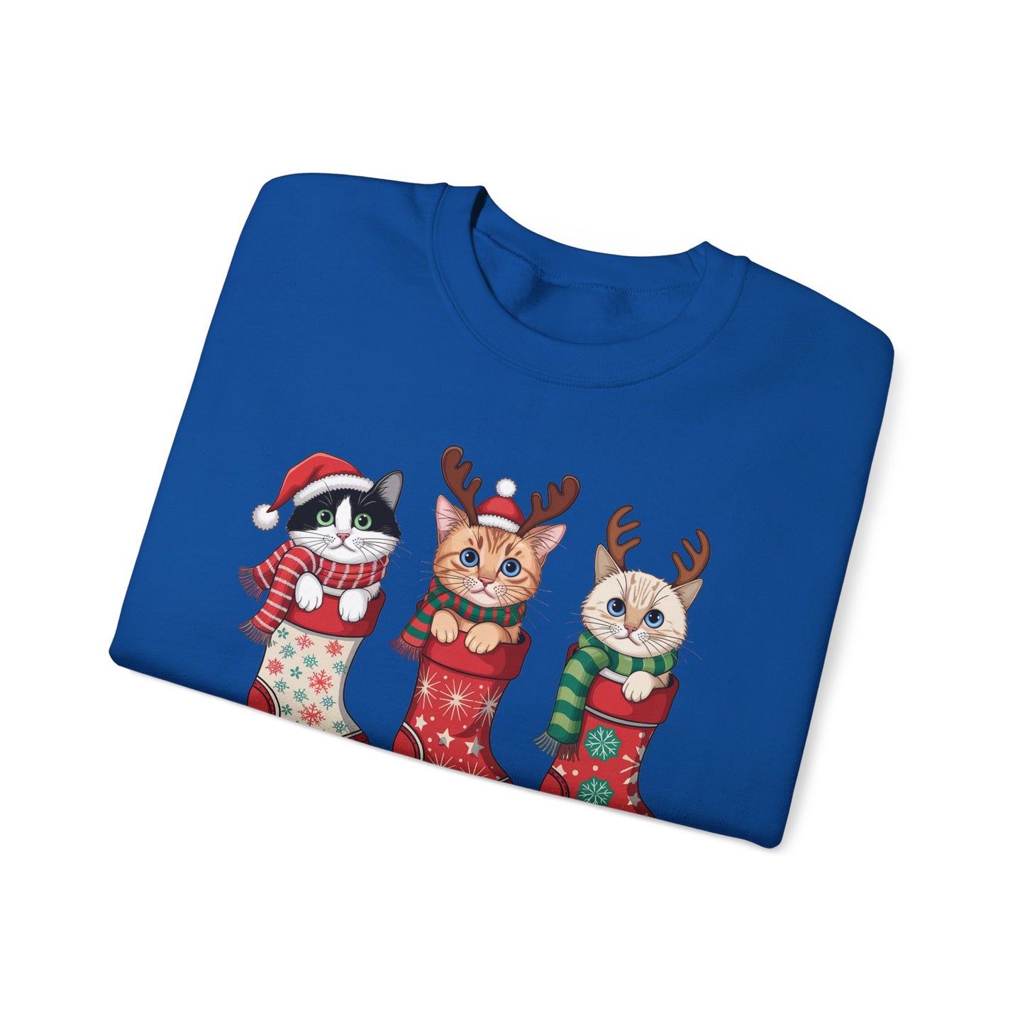 🐱🎄 Kitties in Stockings Sweatshirt – Cozy & Adorable Holiday Cats 🧦✨