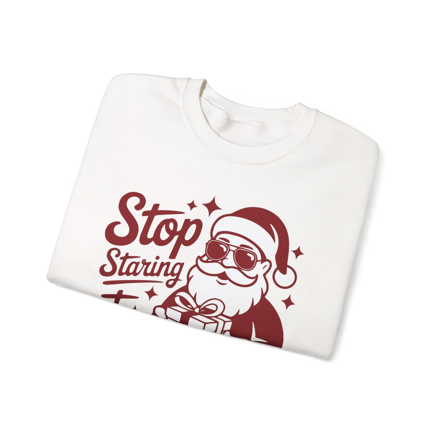 🎅🤣 Stop Staring at My Package Sweatshirt – Funny Santa Holiday Pullover