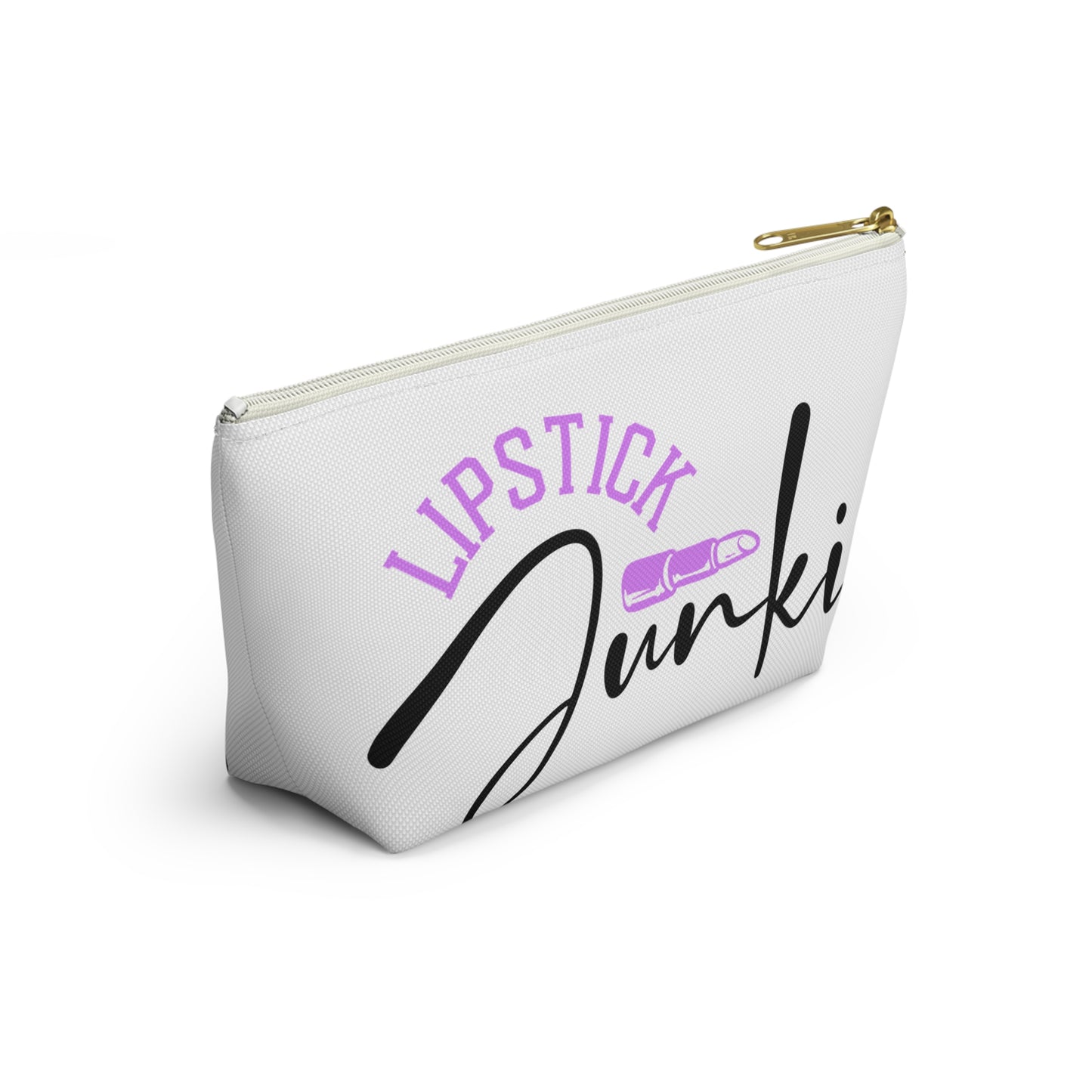 Accessory Pouch – "Lipstick Junkie" Purple Makeup Bag