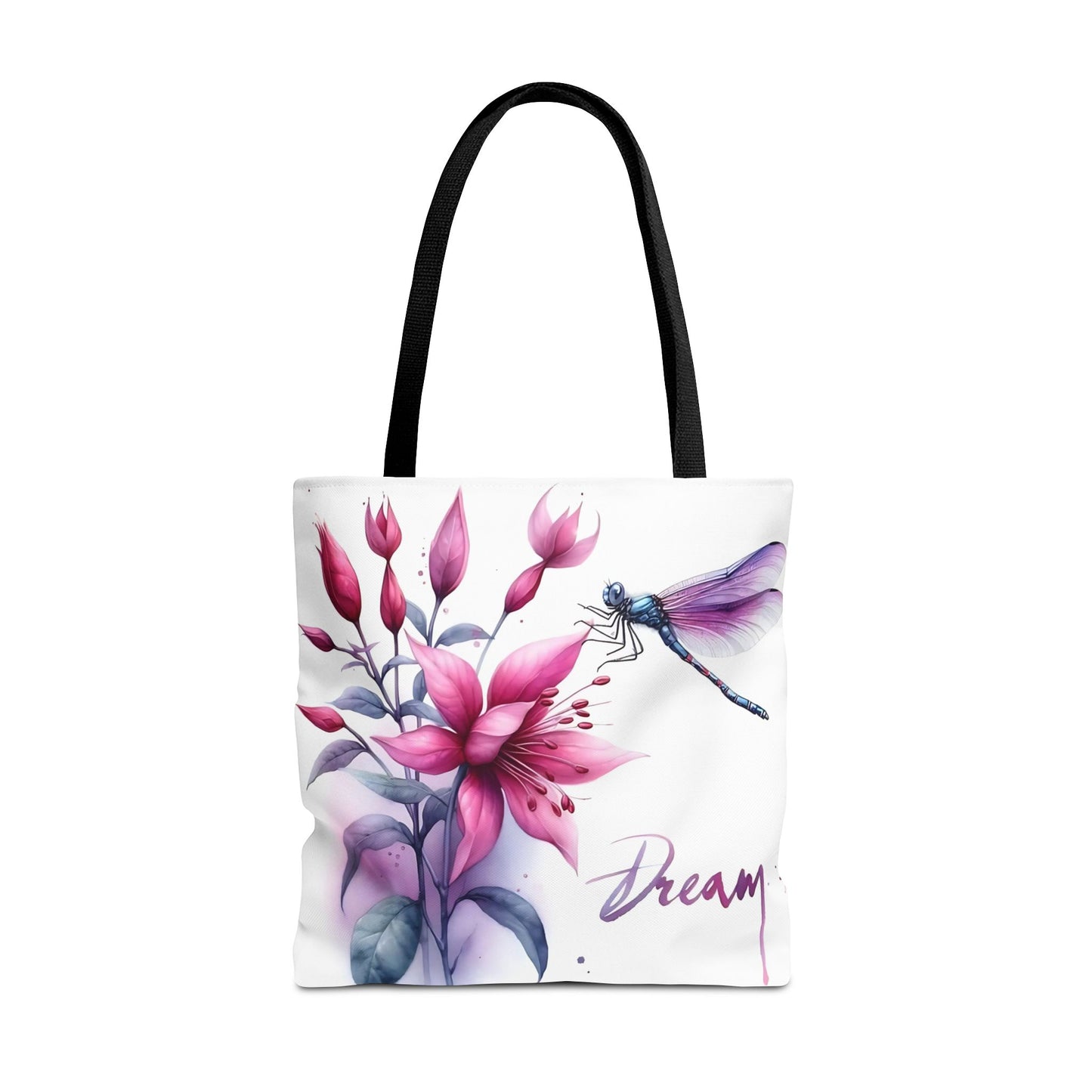 Bolso tote floral "Dream" con detalle de libélula: un bolso de mano inspirador y elegante
