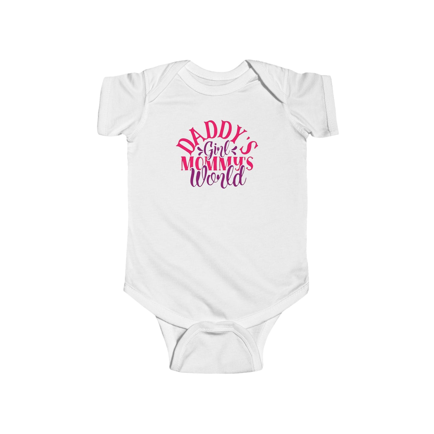 DADDY'S Girl MOMMY'S World Baby Onesie | Adorable Bodysuit for Girls | Organic Option Available