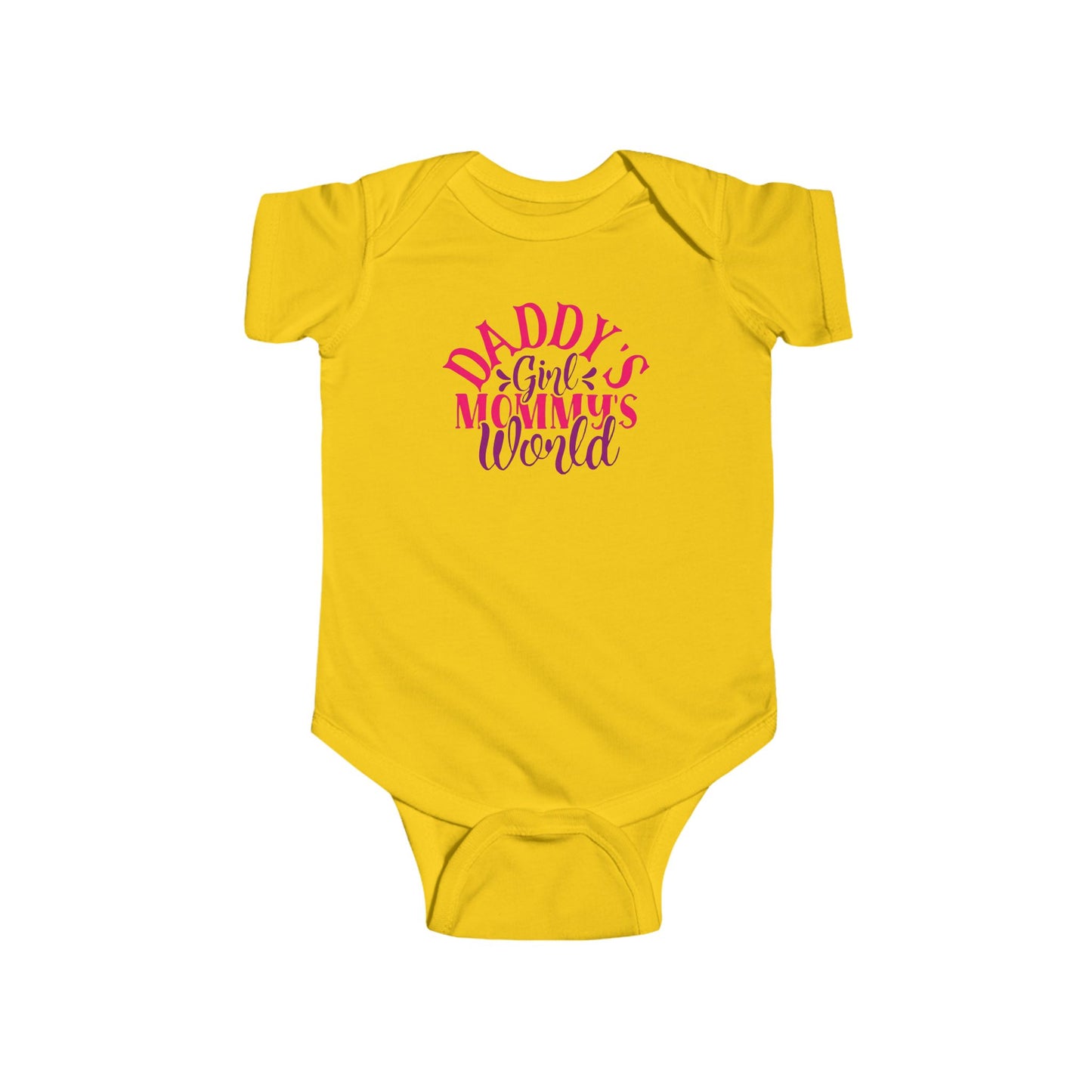 DADDY'S Girl MOMMY'S World Baby Onesie | Adorable Bodysuit for Girls | Organic Option Available