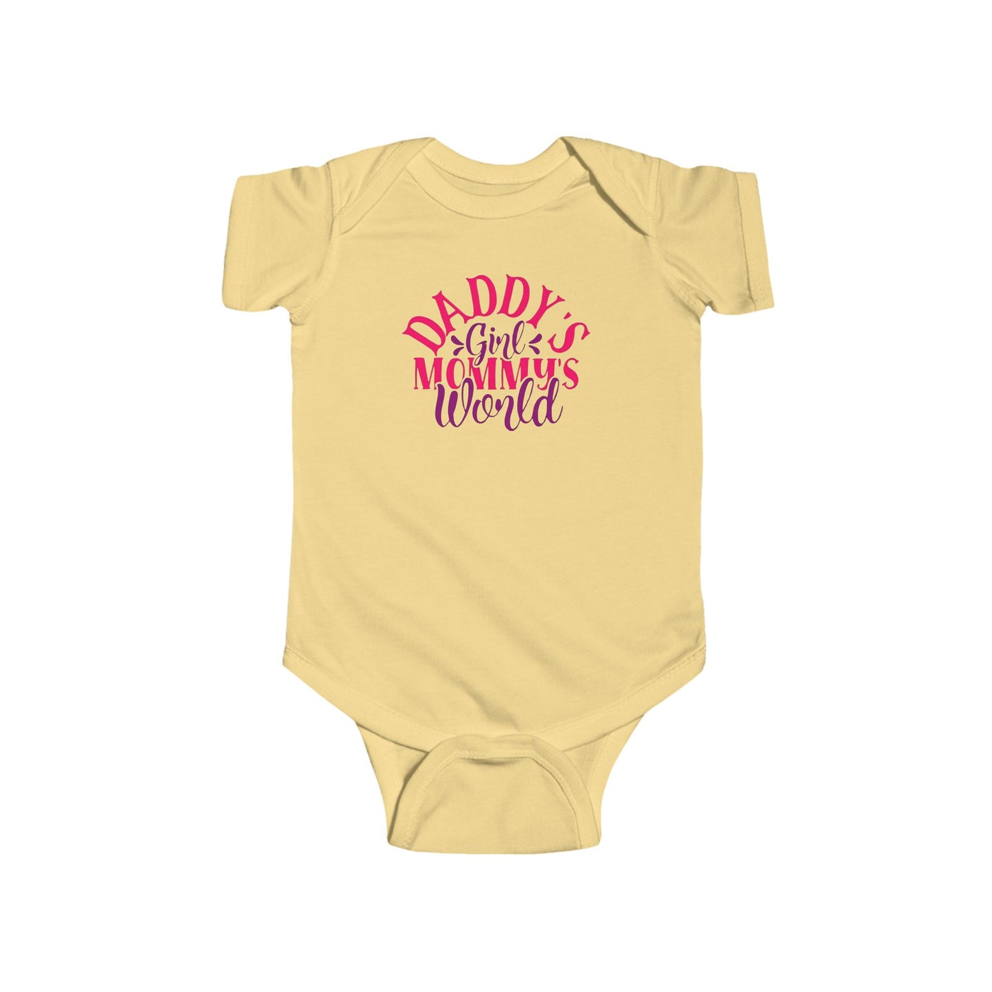 DADDY'S Girl MOMMY'S World Baby Onesie | Adorable Bodysuit for Girls | Organic Option Available