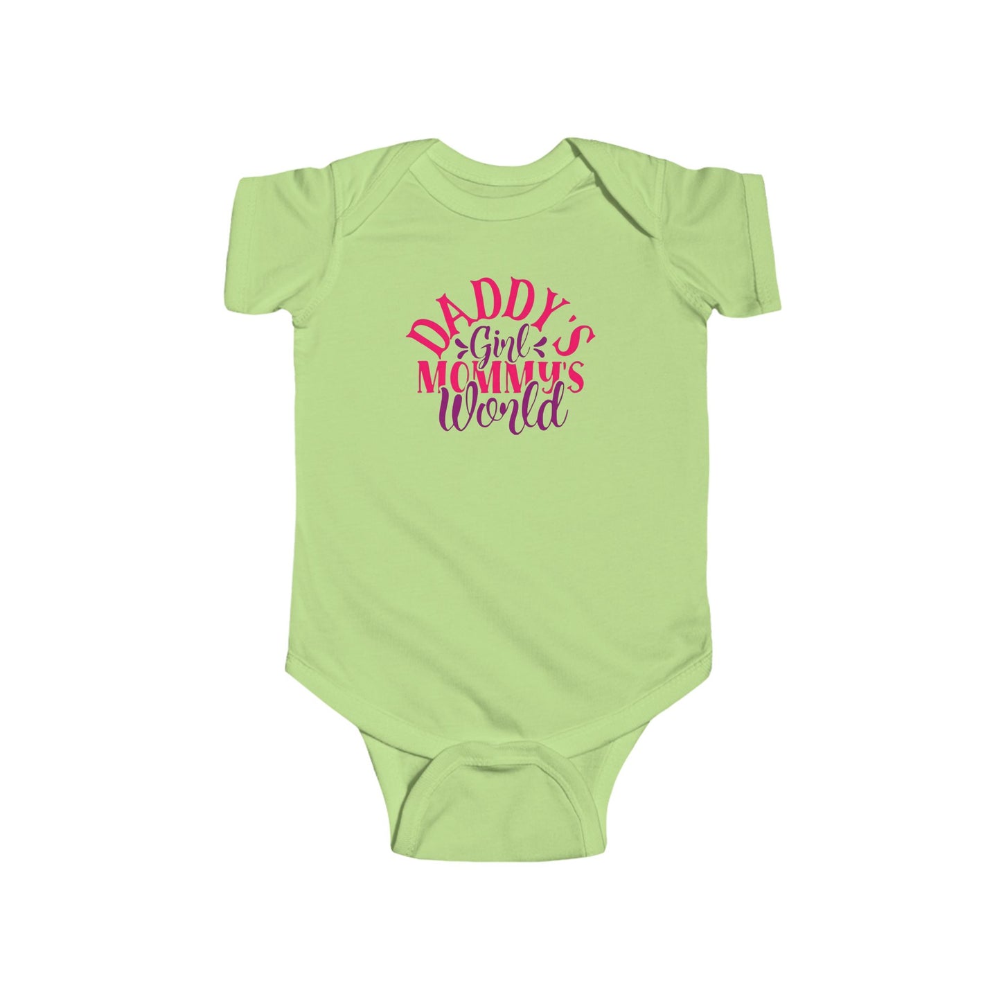 DADDY'S Girl MOMMY'S World Baby Onesie | Adorable Bodysuit for Girls | Organic Option Available