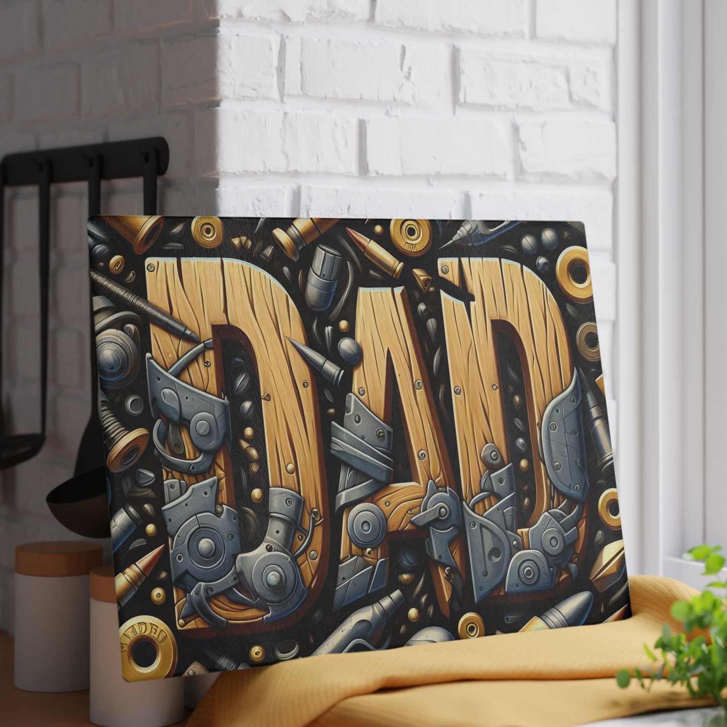 🛠️🔧 Dad Gear Cutting Board – Rugged Style for the Handyman Kitchen 🪚