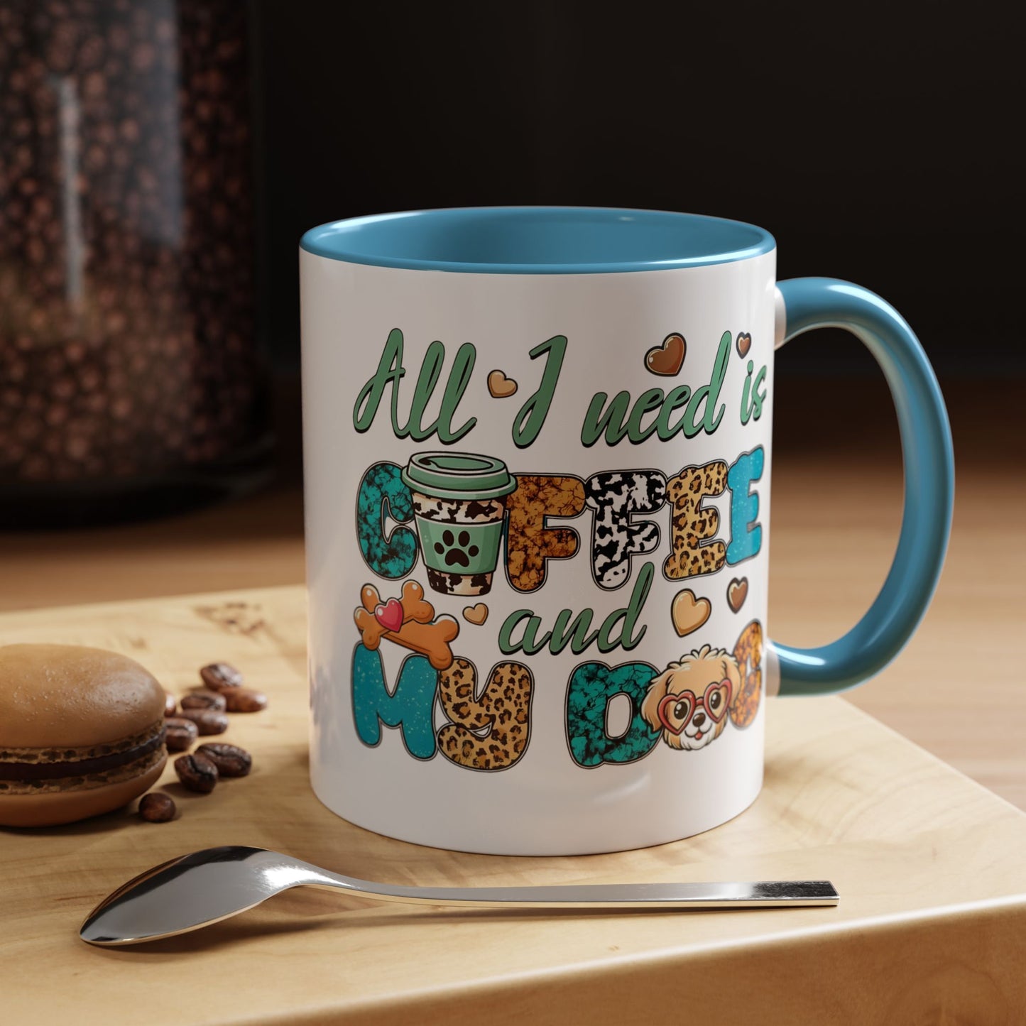 🐾☕ “All I Need is Coffee and My Dog” Mug – Sassy Sips for Dog Lovers