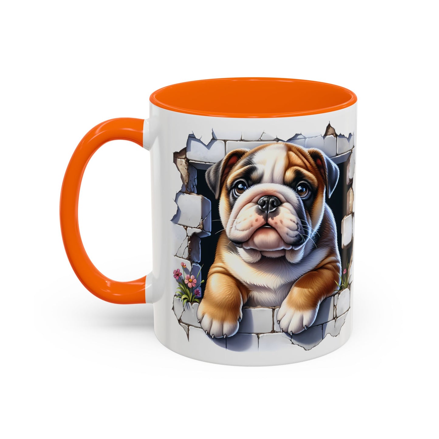 🐶☕ English Bulldog Puppy Accent Mug – Adorable Breakthrough Pup Design ✨rs (11/15oz)