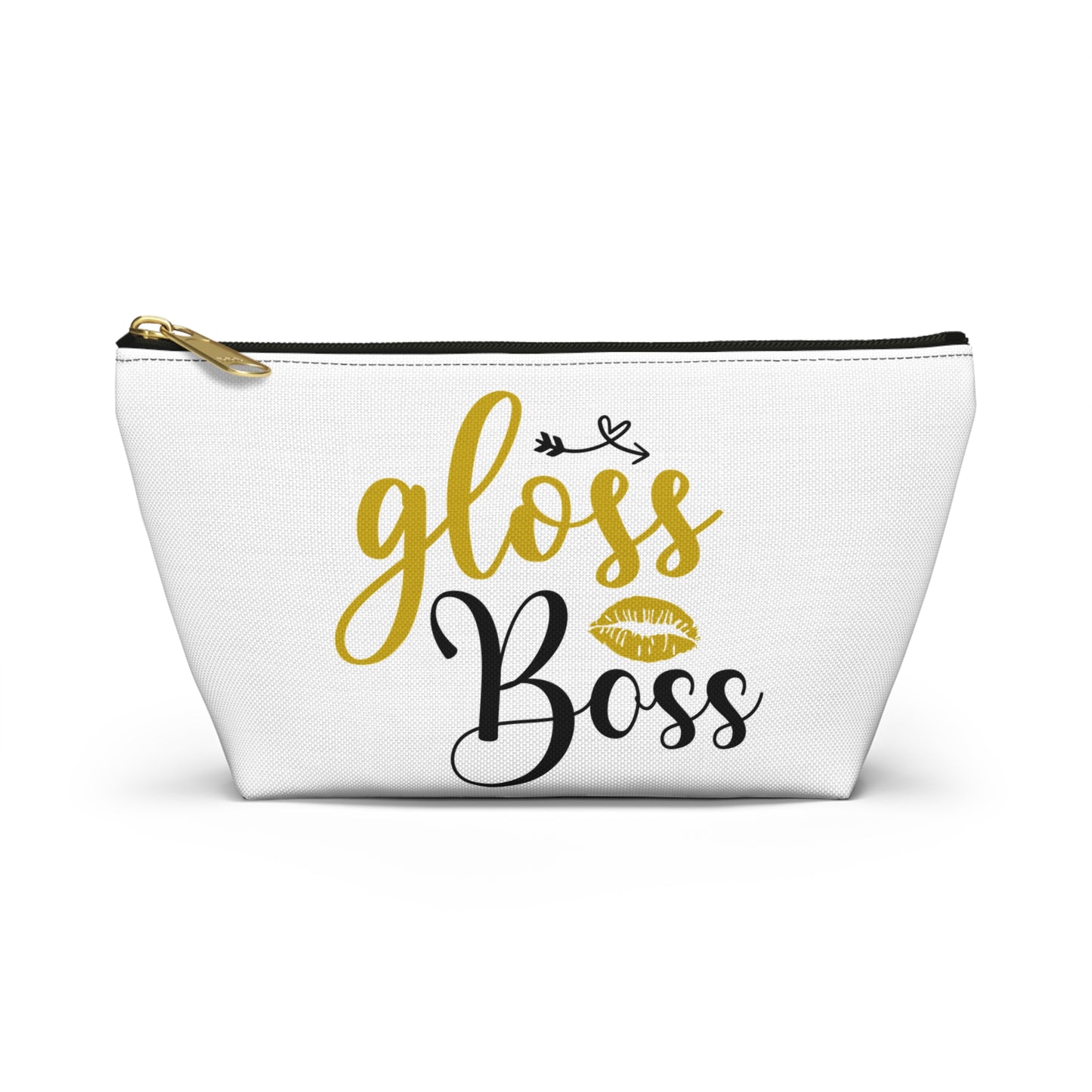 Accessory Pouch – "Gloss Boss" Yellow Makeup Bag