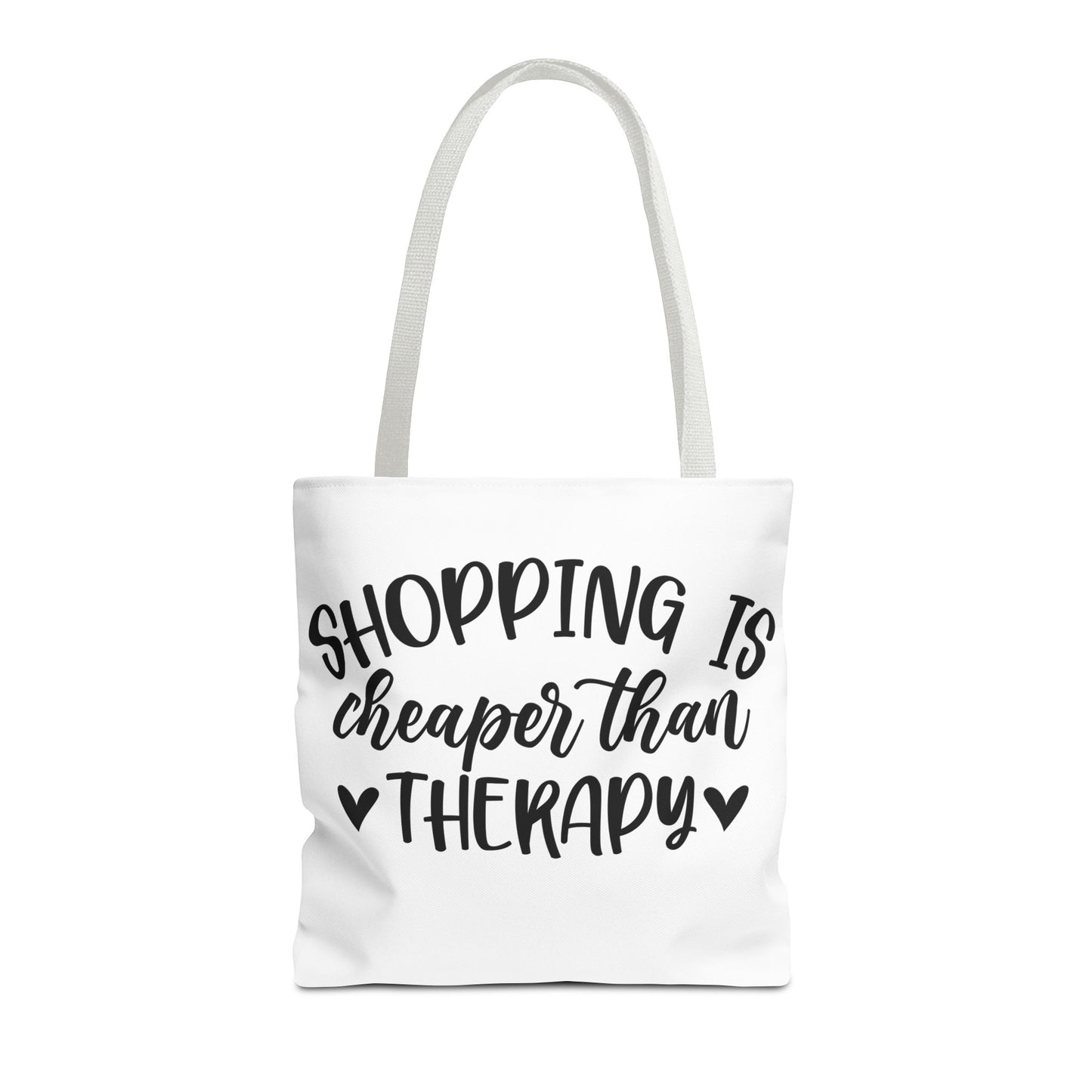 🛍️ Shopping Is Cheaper Than Therapy Tote Bag – Fun & Stylish Everyday Carry ❤️
