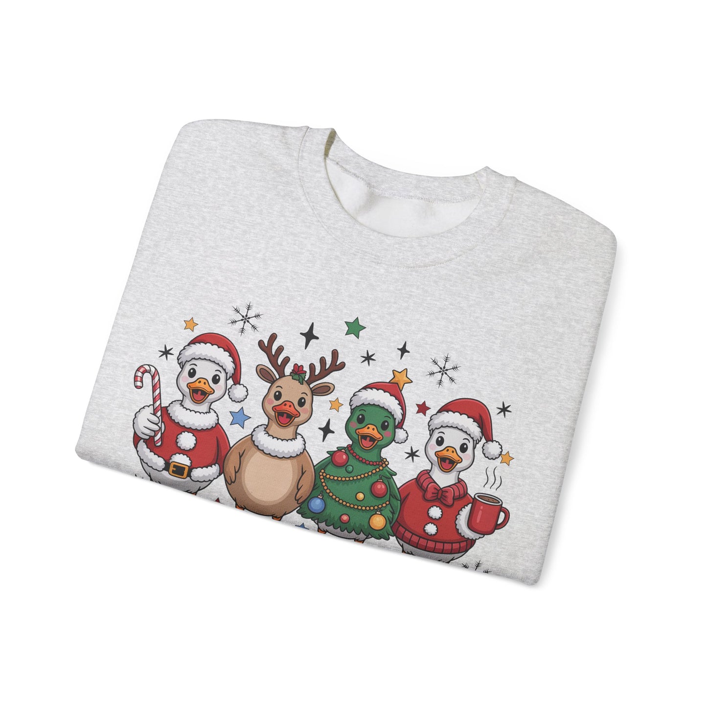 🎄🦆 Christmas Ducks Sweatshirt – Funny Holiday Farm Animal Crewneck 🎁